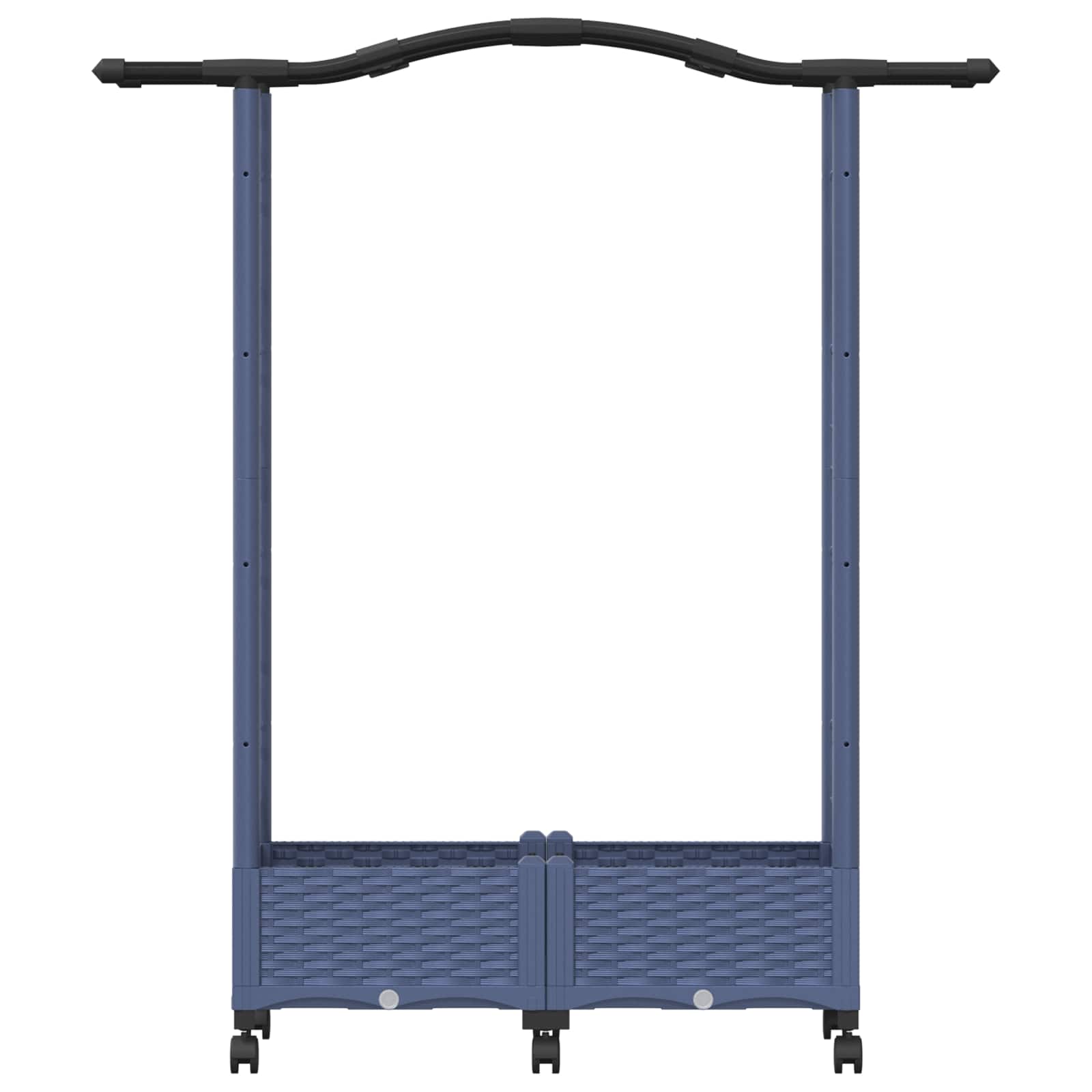 Letto Rialzato con Griglia e Tetto Grigio 124 x 40 x 129 cm PP