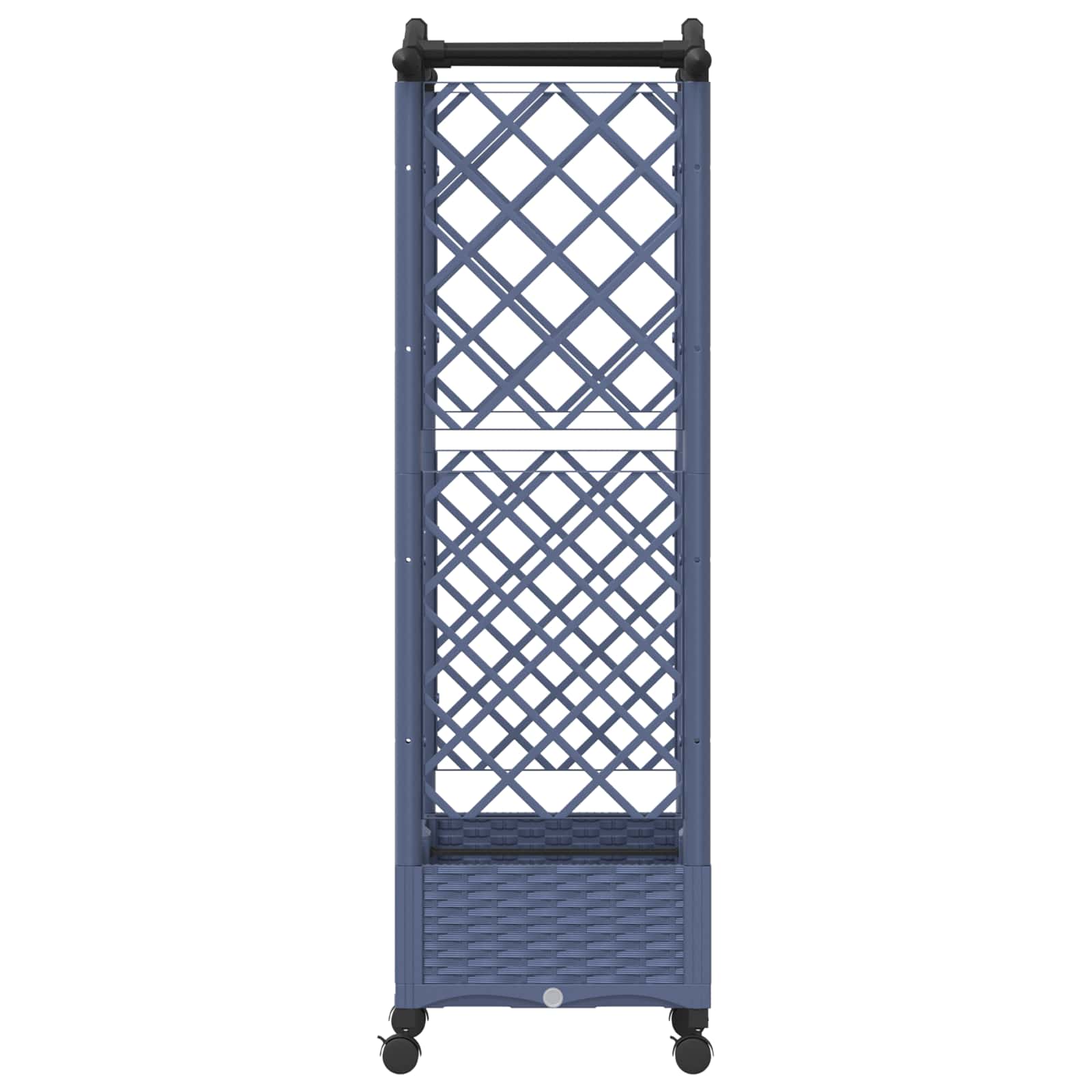 Letto Rialzato con Griglia e Tetto Grigio 124 x 40 x 129 cm PP