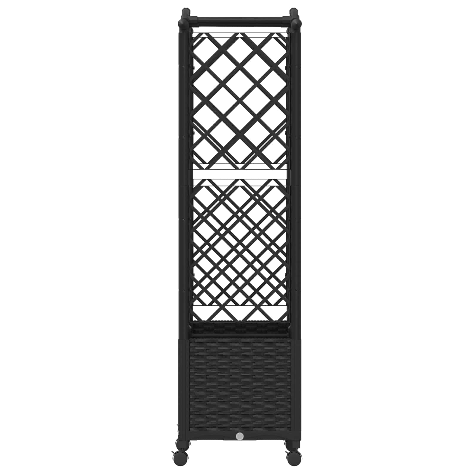 Letto Rialzato con Griglia e Tetto Nero 125 x 40 x 144 cm PP