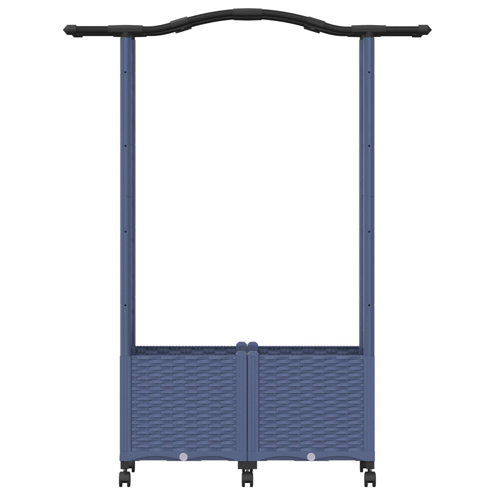 Letto Rialzato con Griglia e Tetto Grigio 125 x 40 x 144 cm PP