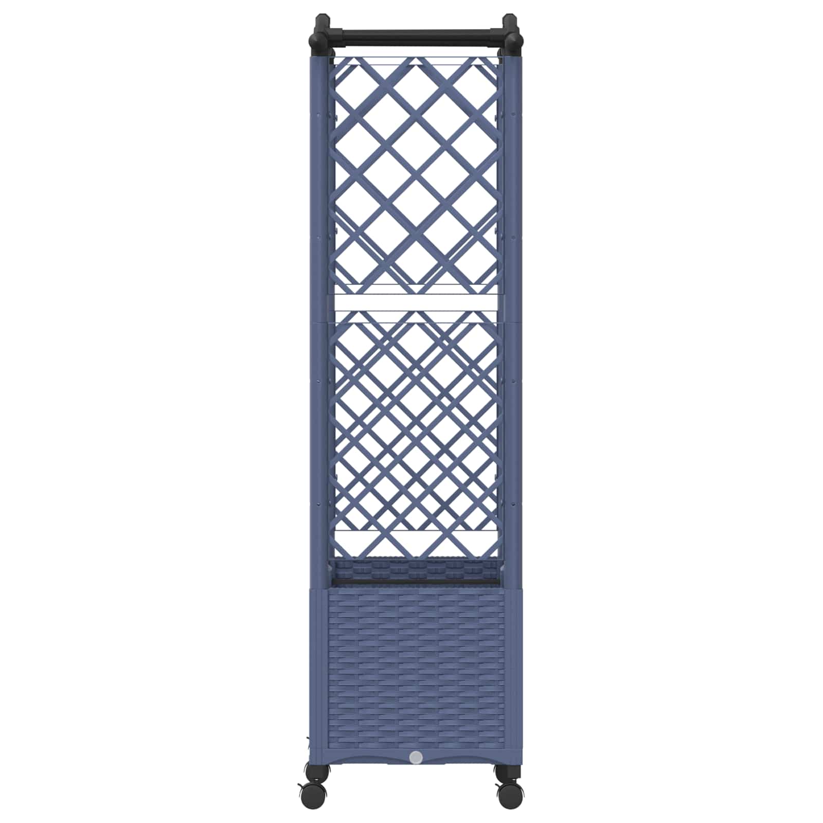 Letto Rialzato con Griglia e Tetto Grigio 125 x 40 x 144 cm PP