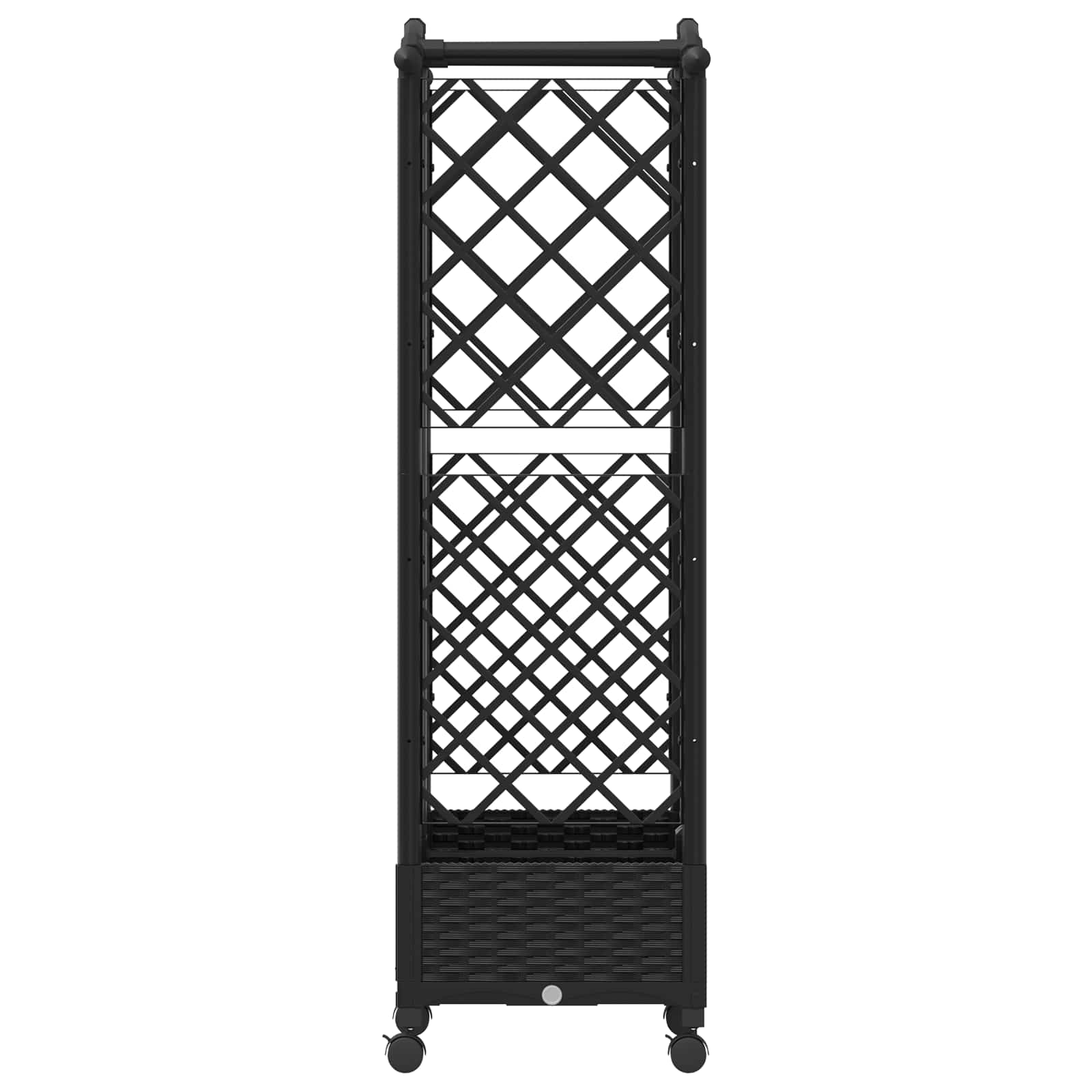 Letto Rialzato con Griglia e Tetto Nero 124 x 40 x 129 cm PP