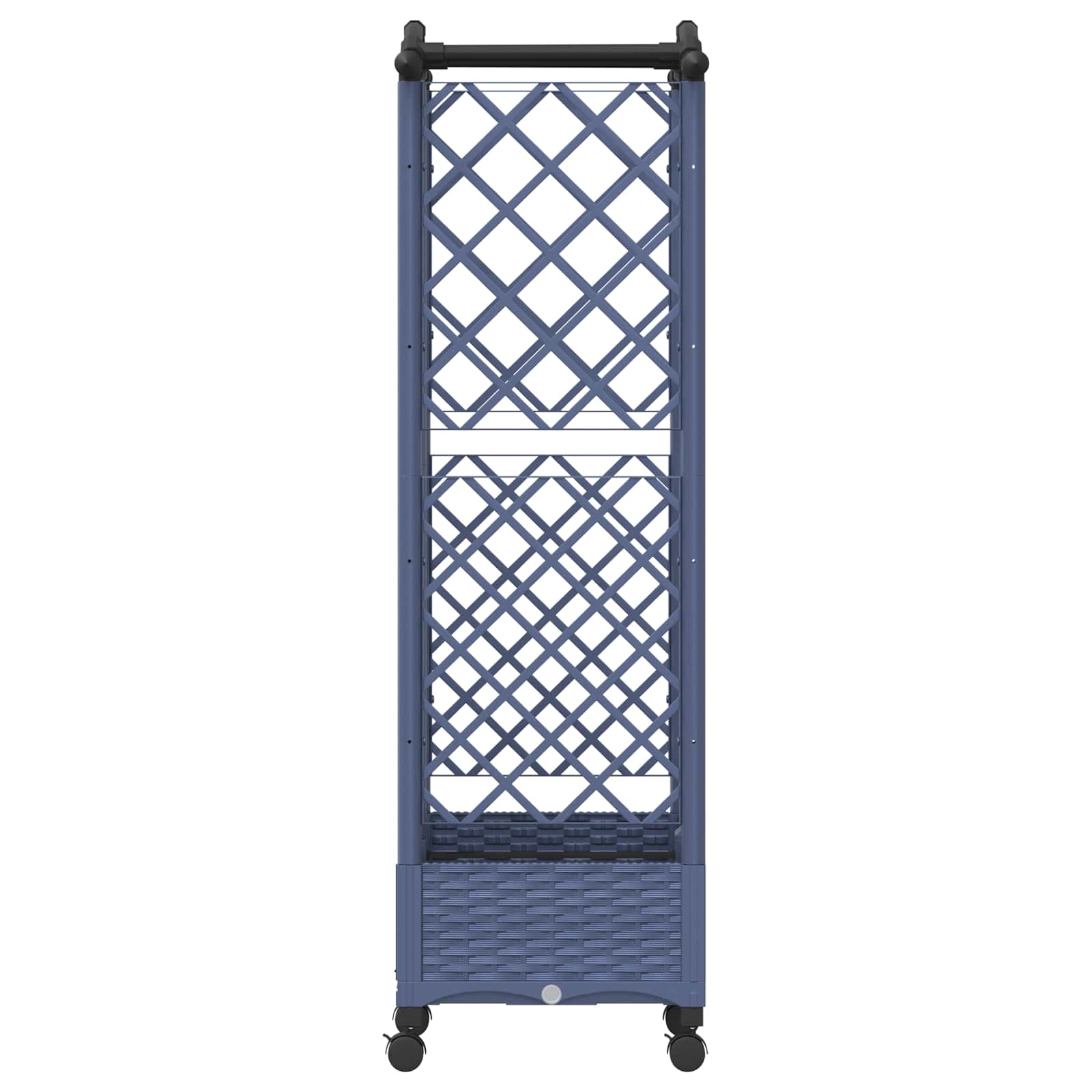 Letto Rialzato con Griglia e Tetto Grigio 124 x 40 x 129 cm PP