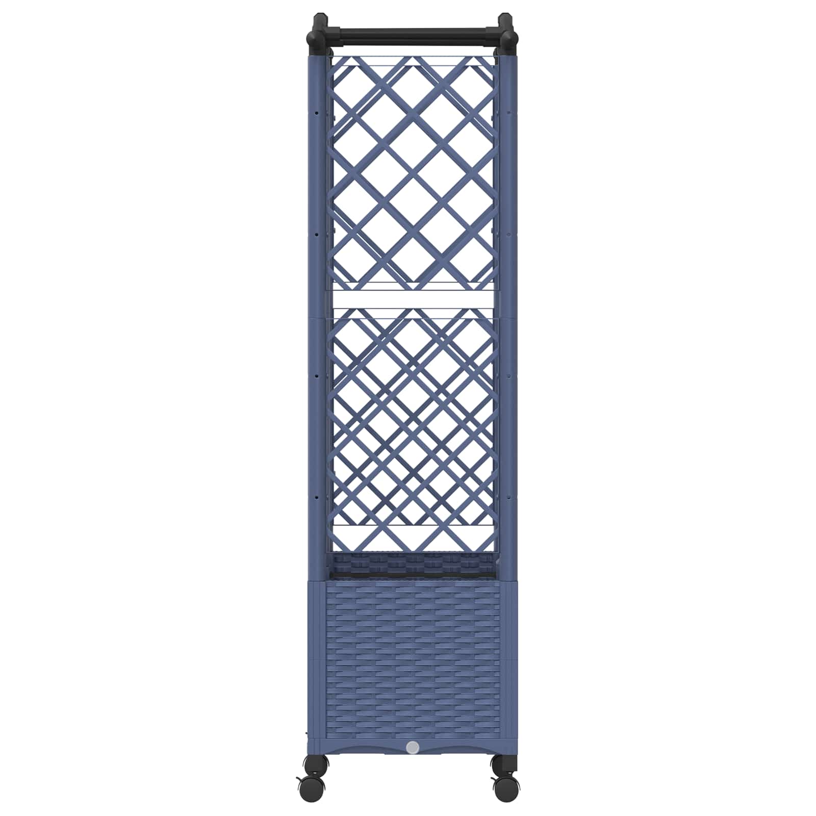 Letto Rialzato con Griglia e Tetto Grigio 122 x 40 x 144 cm PP