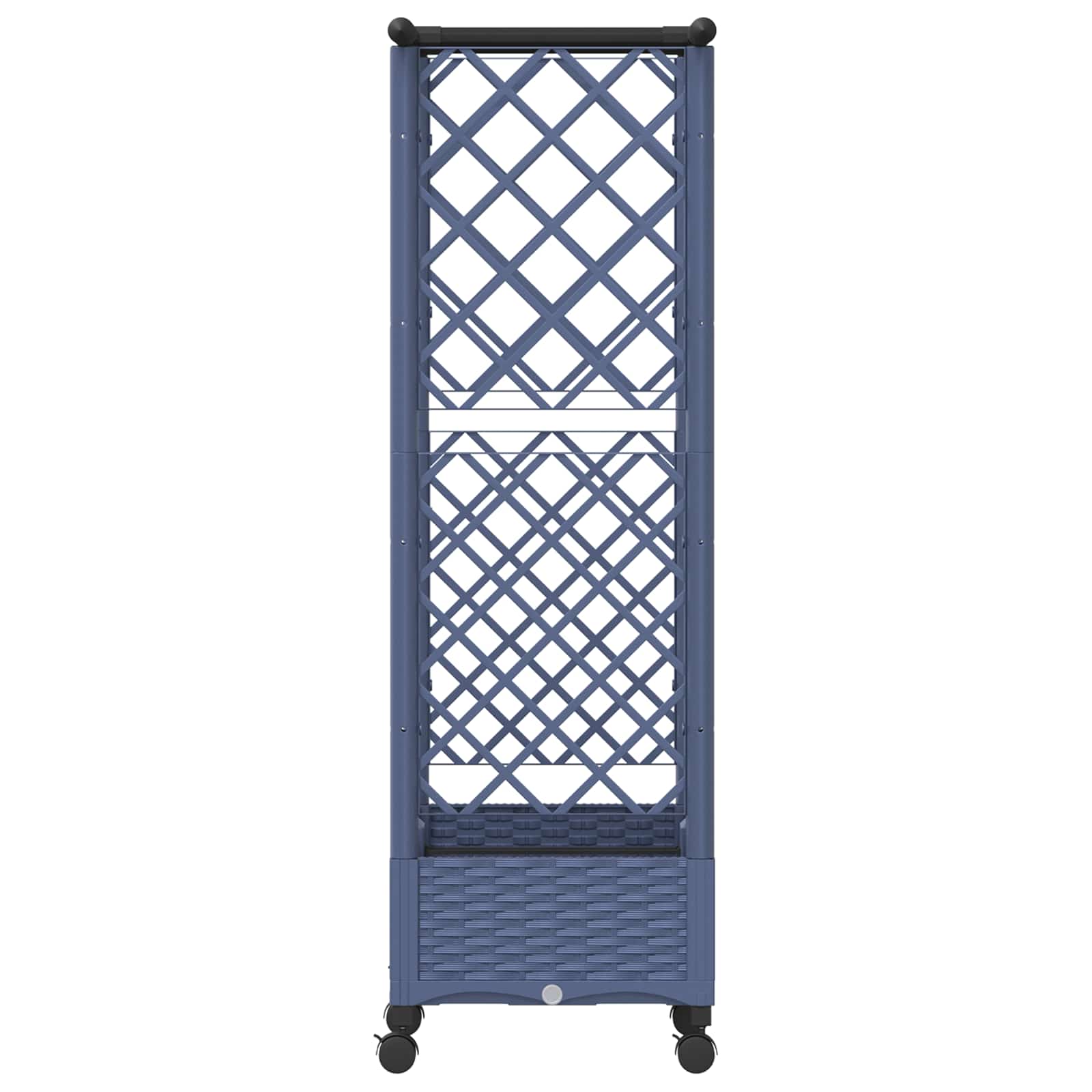 Letto Rialzato con Griglia e Tetto Grigio 122,5 x 40 x 127 cm