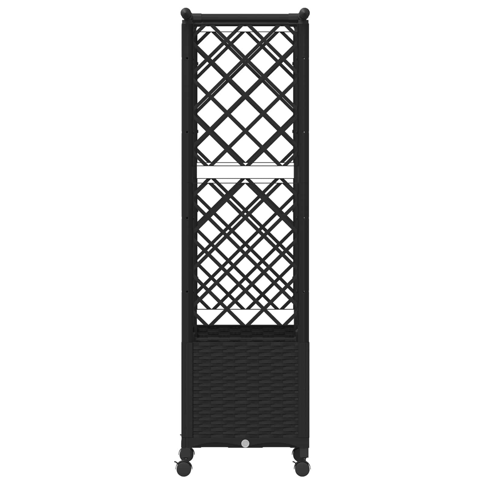 Letto Rialzato con Griglia e Tetto Nero 124,5 x 40 x 142 cm PP