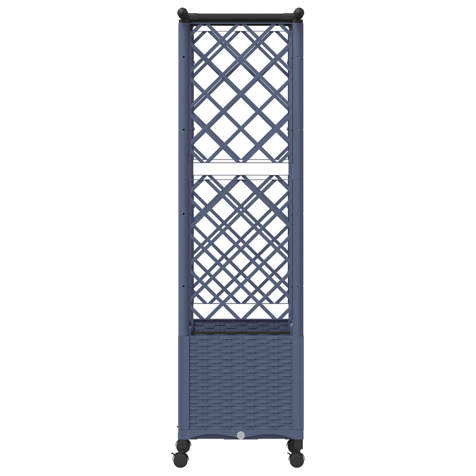 Letto Rialzato con Griglia e Tetto Grigio 124,5 x 40 x 142 cm