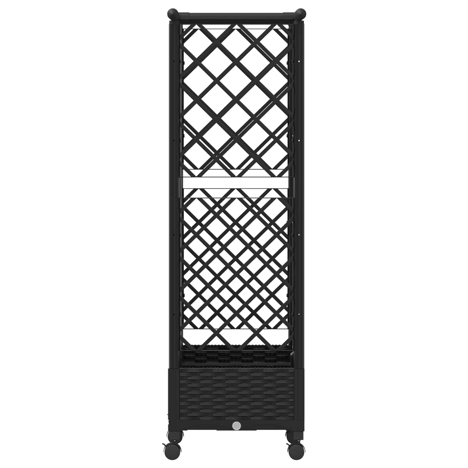 Letto Rialzato con Griglia e Tetto Nero 124 x 40 x 127 cm PP