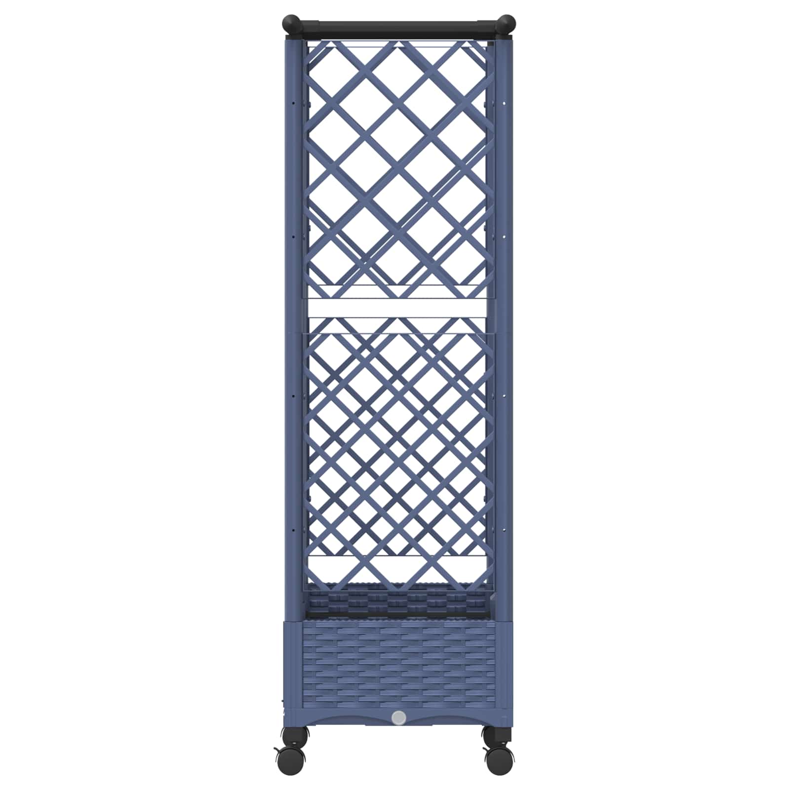 Letto Rialzato con Griglia e Tetto Grigio 124 x 40 x 127 cm PP