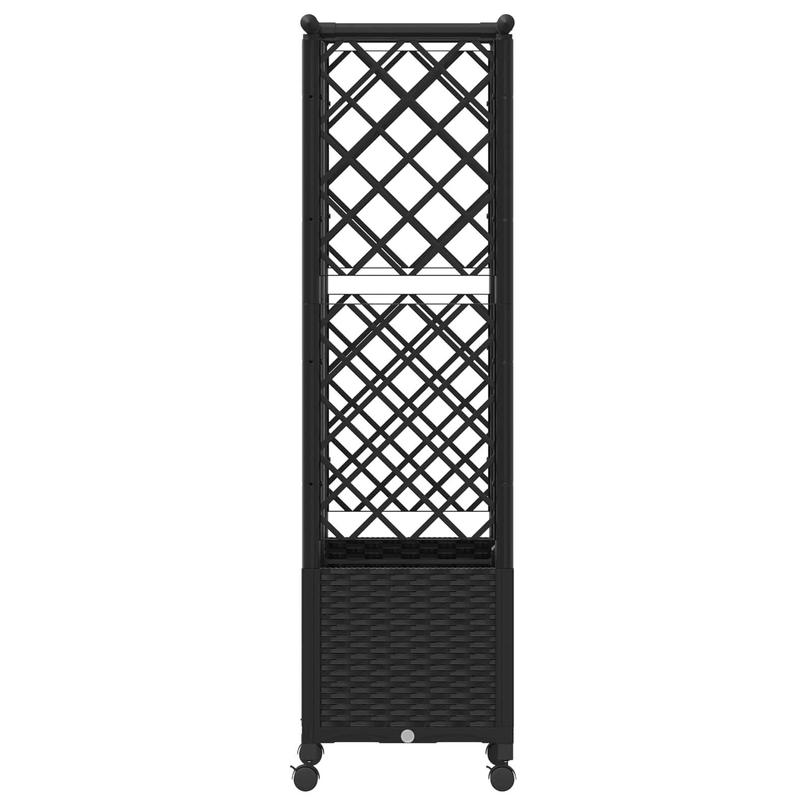 Letto Rialzato con Griglia e Tetto Nero 124 x 40 x 142 cm PP