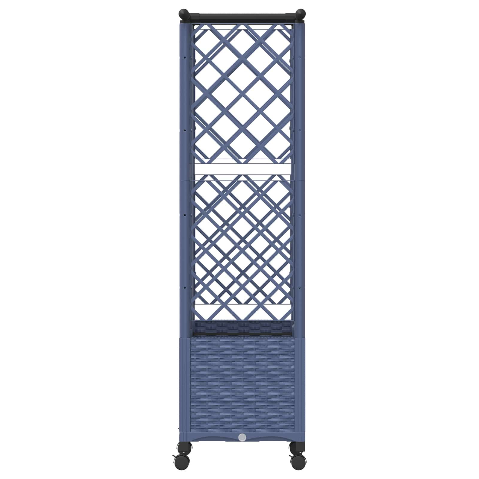 Letto Rialzato con Griglia e Tetto Grigio 124 x 40 x 142 cm PP