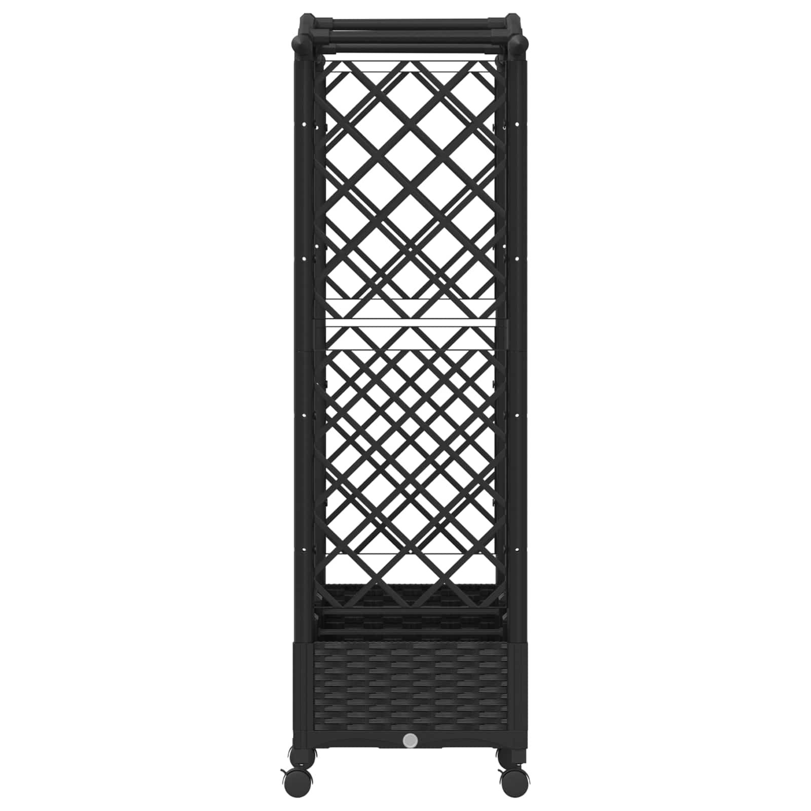 Letto Rialzato con Griglia e Tetto Nero 169 x 40 x 129 cm PP