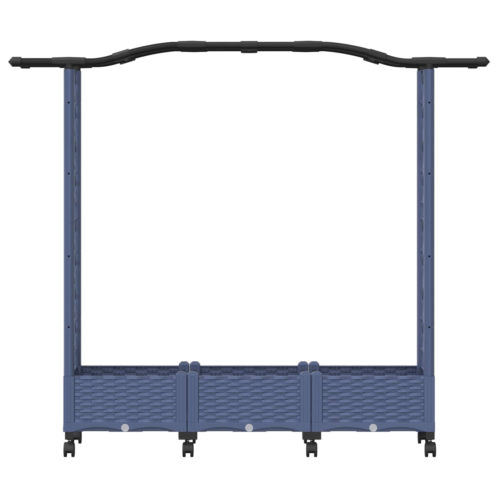 Letto Rialzato con Griglia e Tetto Grigio 169 x 40 x 129 cm PP