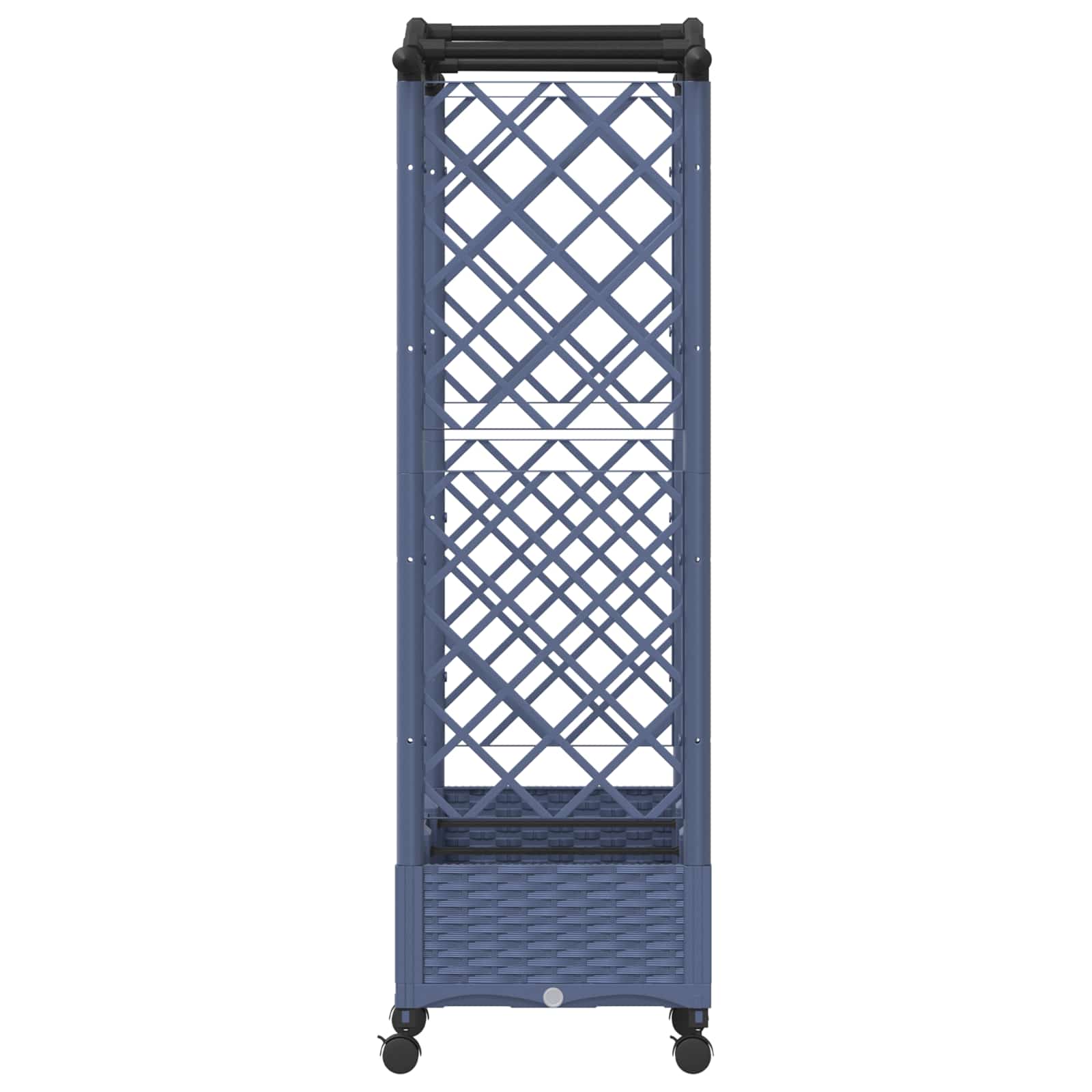 Letto Rialzato con Griglia e Tetto Grigio 169 x 40 x 129 cm PP