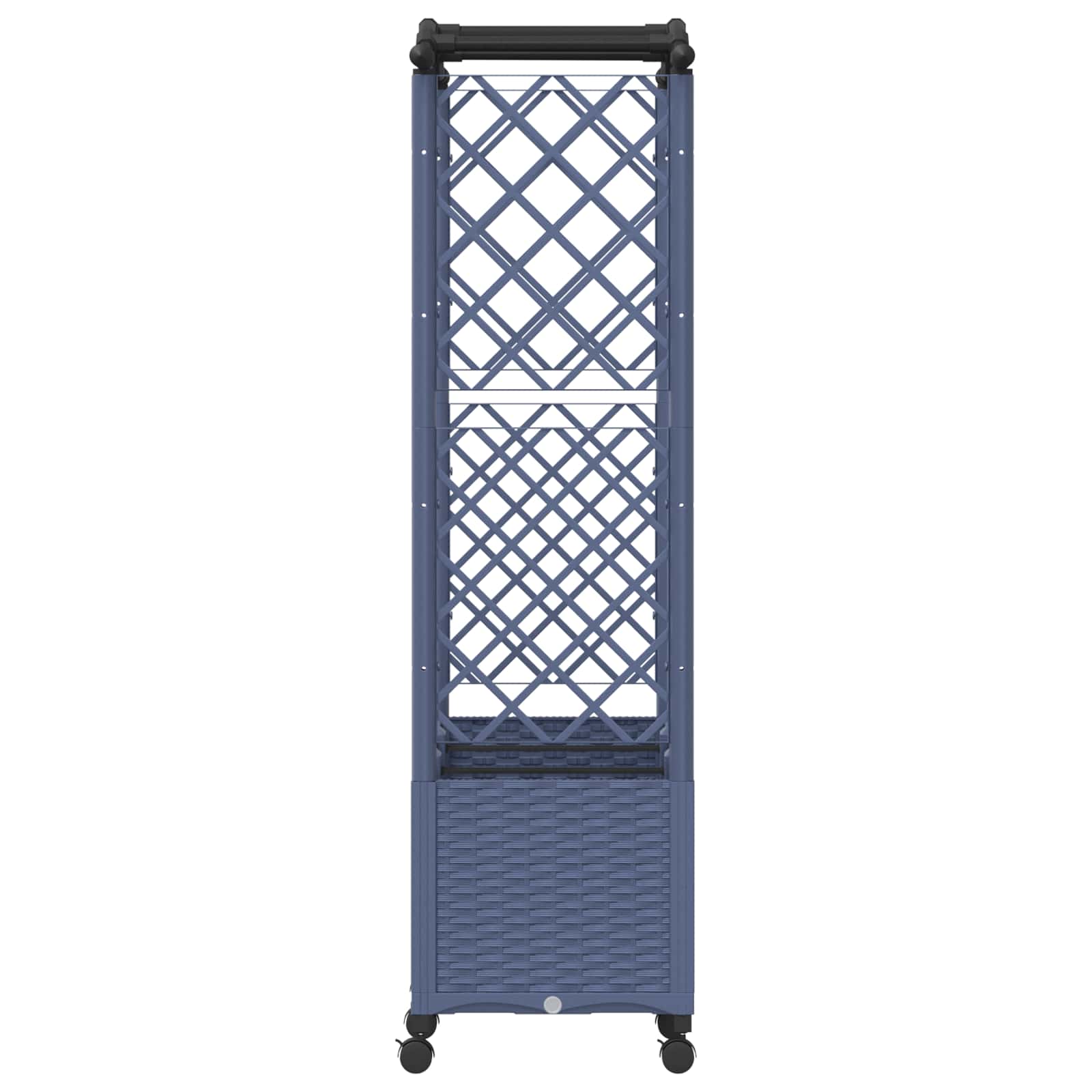 Letto Rialzato con Griglia e Tetto Grigio 164 x 40 x 144 cm PP