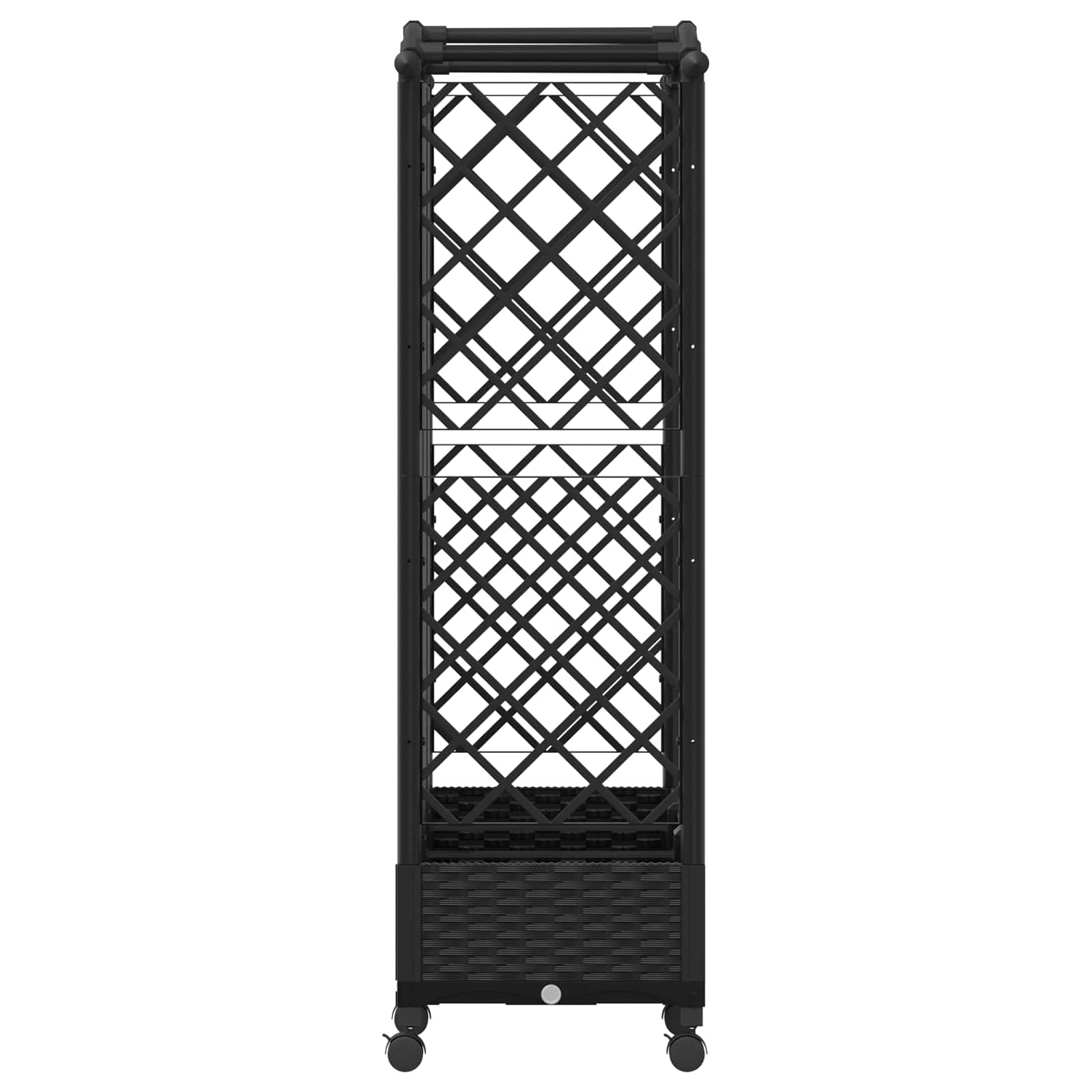 Letto Rialzato con Griglia e Tetto Nero 163 x 40 x 129 cm PP