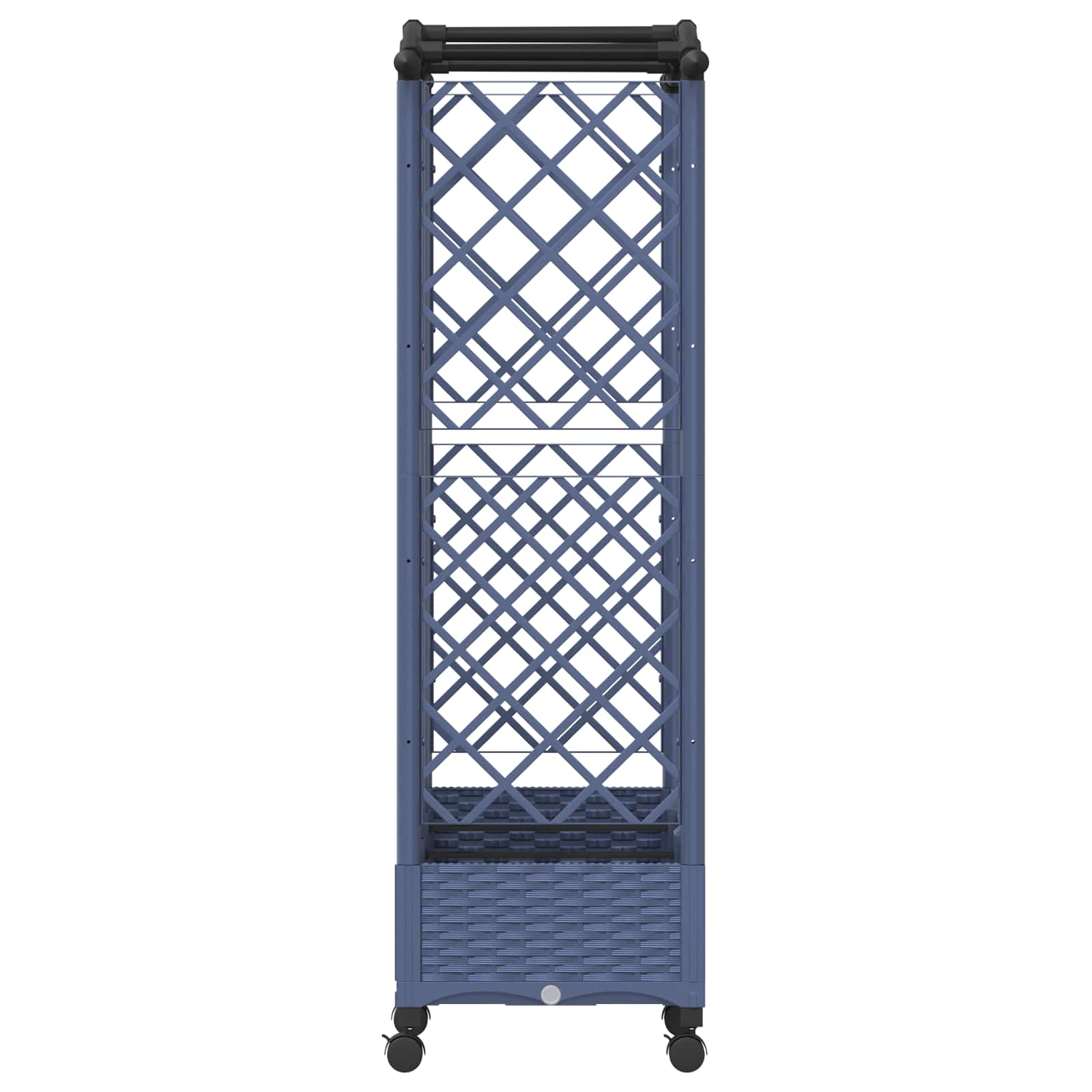 Letto Rialzato con Griglia e Tetto Grigio 163 x 40 x 129 cm PP