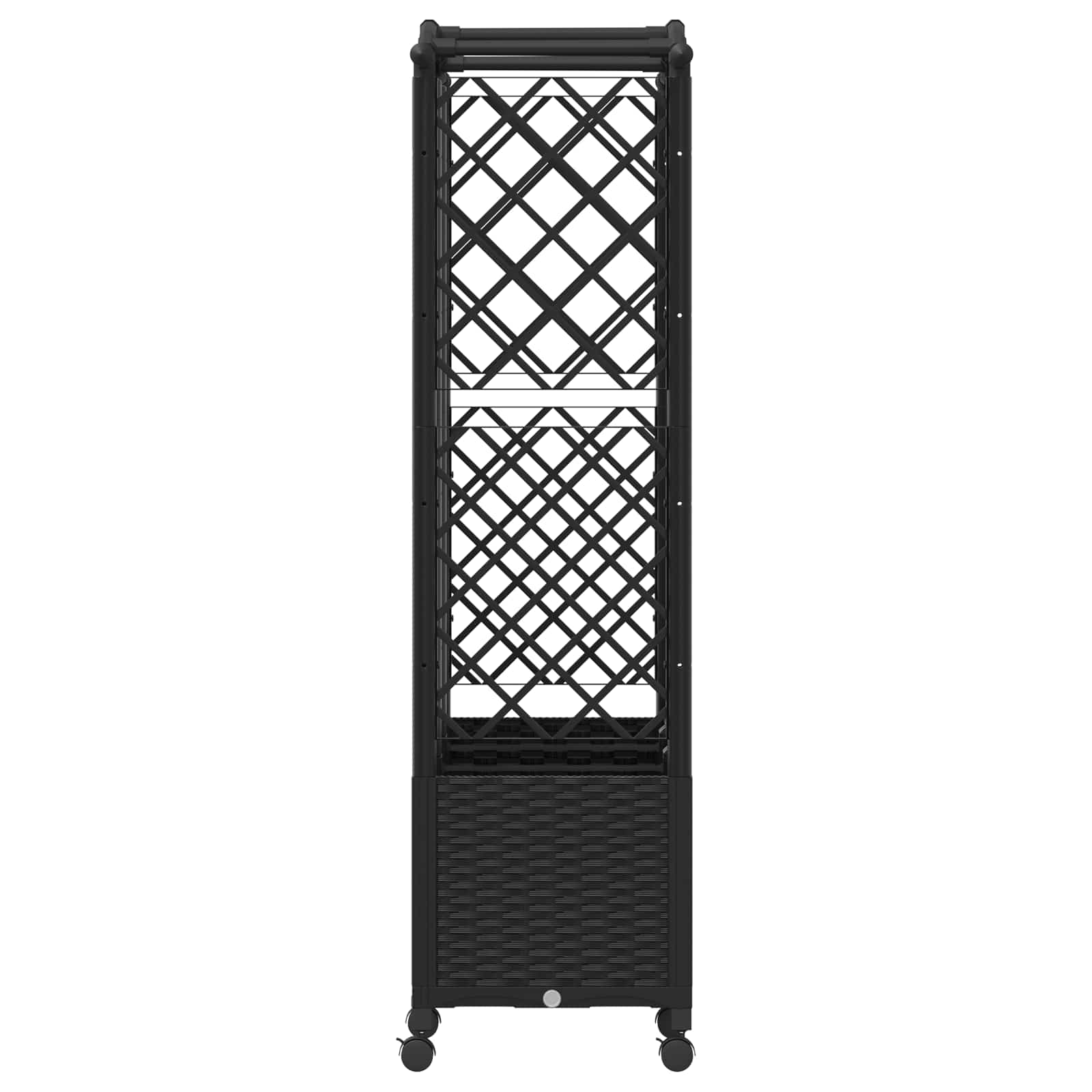 Letto Rialzato con Griglia e Tetto Nero 163 x 40 x 144 cm PP
