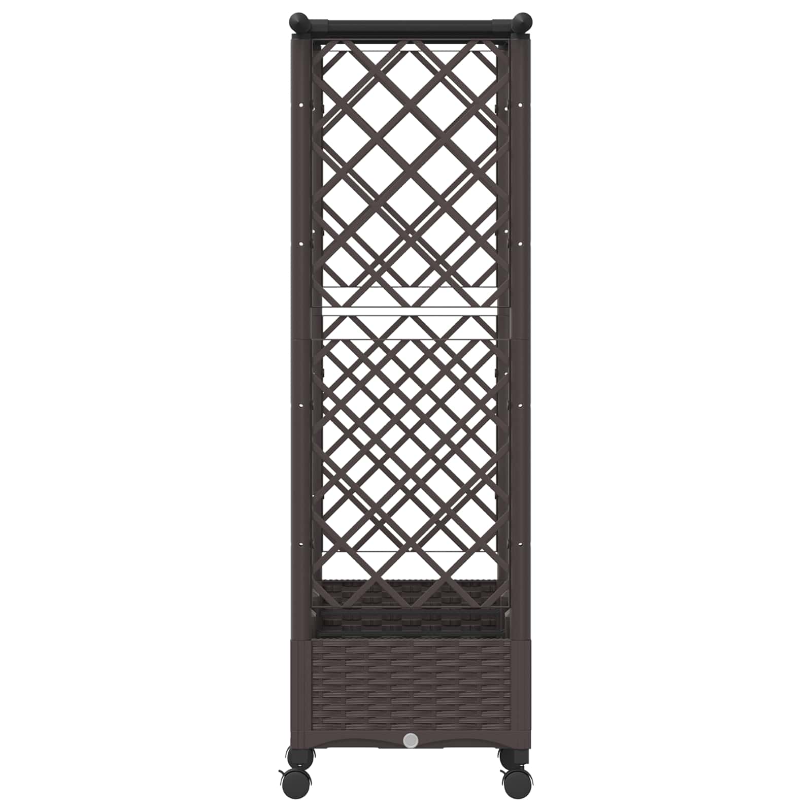 Letto Rialzato con Griglia e Tetto Marrone 164 x 40 x 127 cm PP