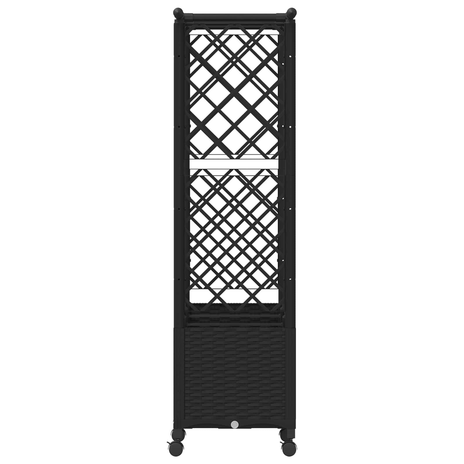 Letto Rialzato con Griglia e Tetto Nero 162,5 x 40 x 142 cm PP