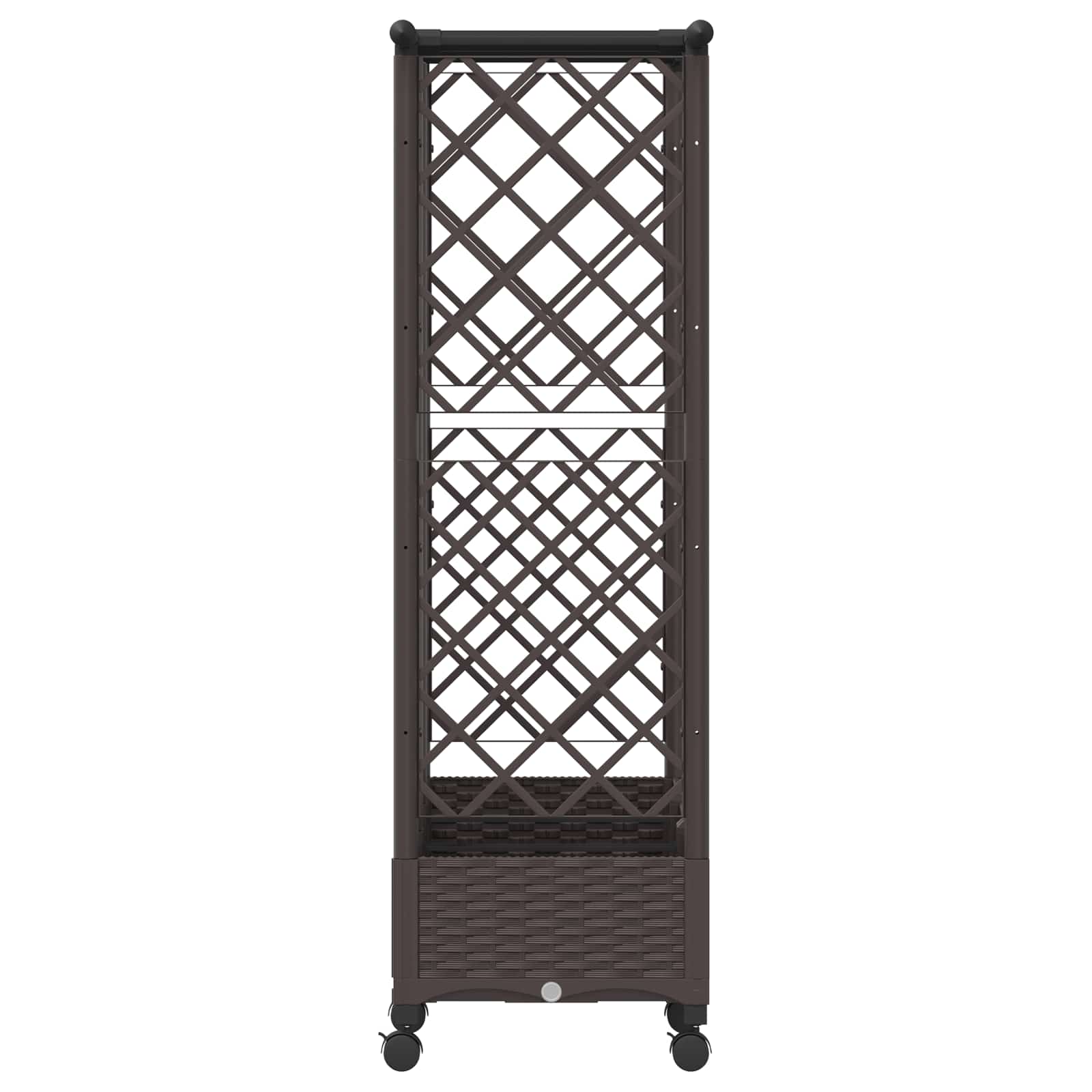Letto Rialzato con Griglia e Tetto Marrone 164 x 40 x 127 cm PP