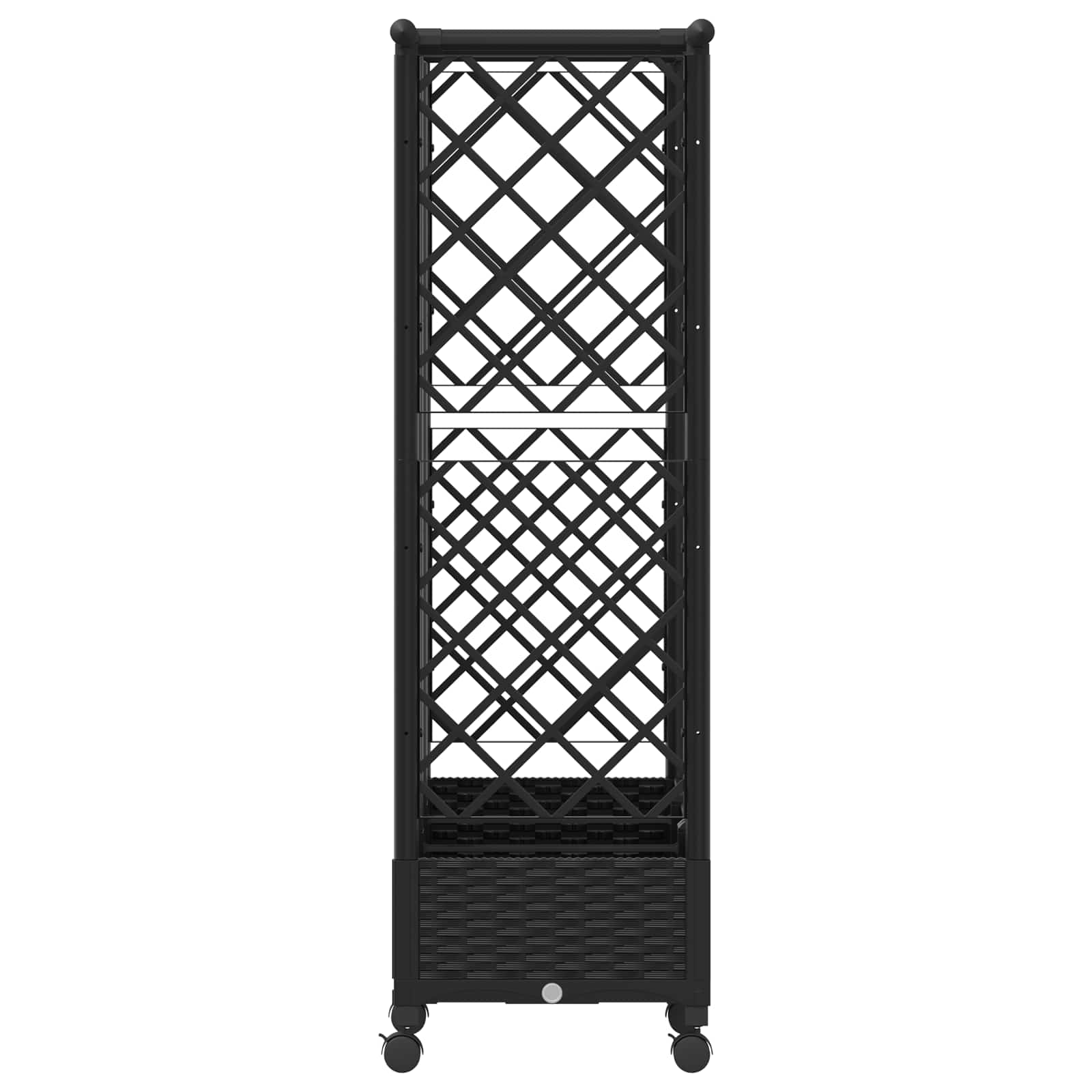Letto Rialzato con Griglia e Tetto Nero 164 x 40 x 127 cm PP
