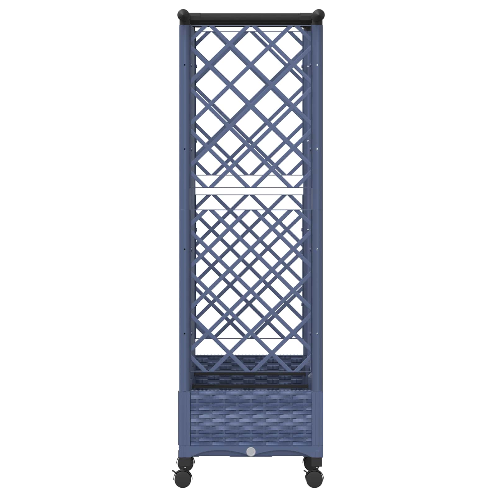 Letto Rialzato con Griglia e Tetto Grigio 164 x 40 x 127 cm PP