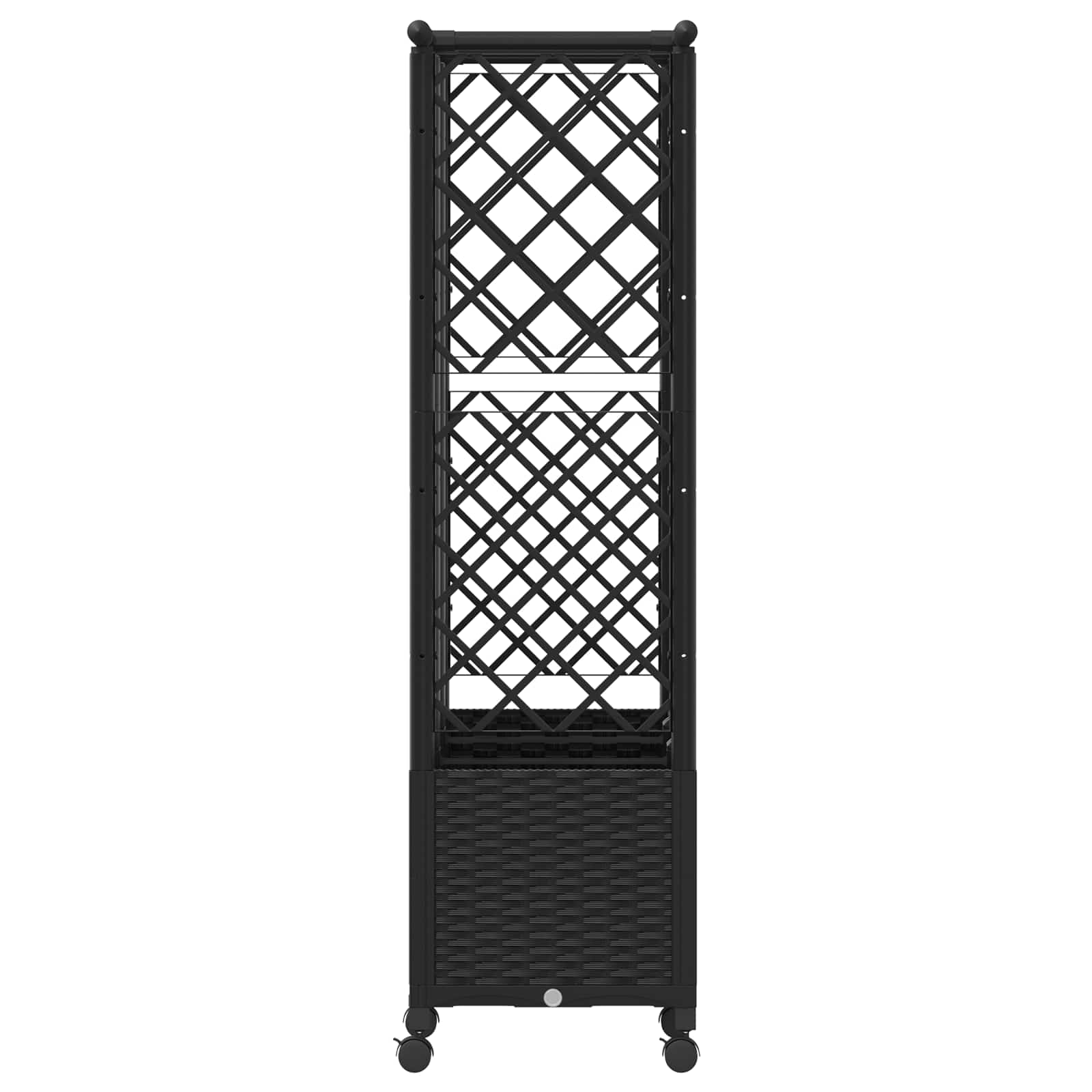 Letto Rialzato con Griglia e Tetto Nero 163,5 x 40 x 142 cm PP
