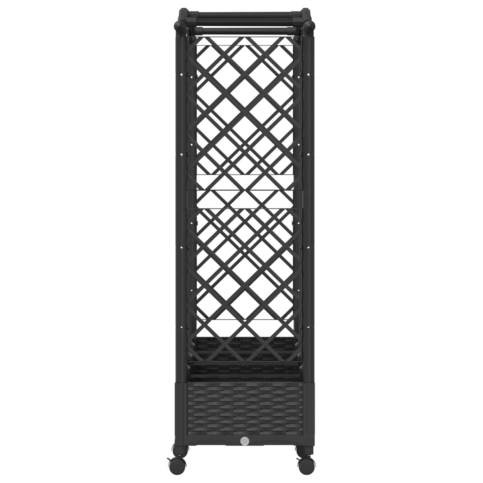 Letto Rialzato con Griglia e Tetto Nero 207 x 40 x 129 cm PP