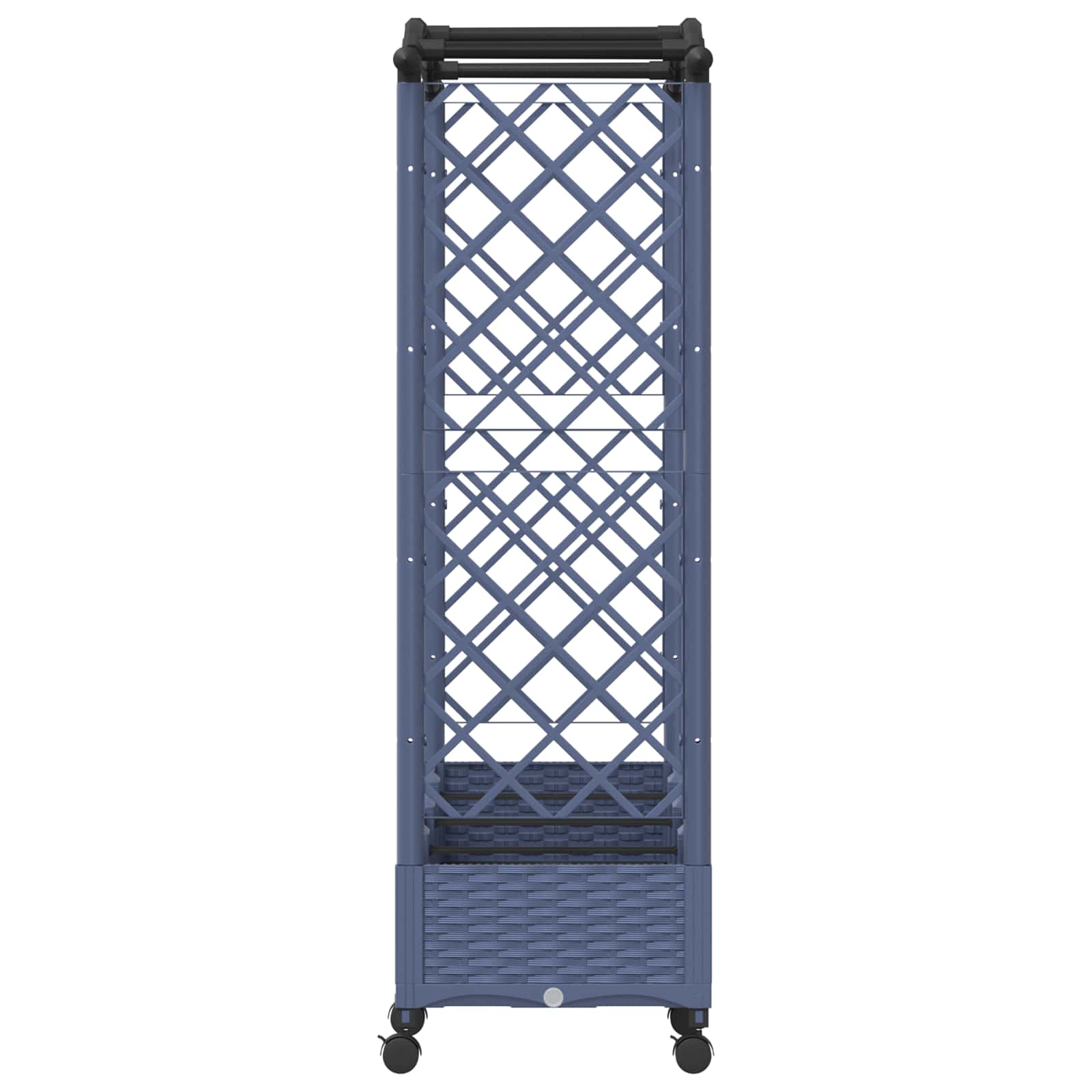 Letto Rialzato con Griglia e Tetto Grigio 207 x 40 x 129 cm PP