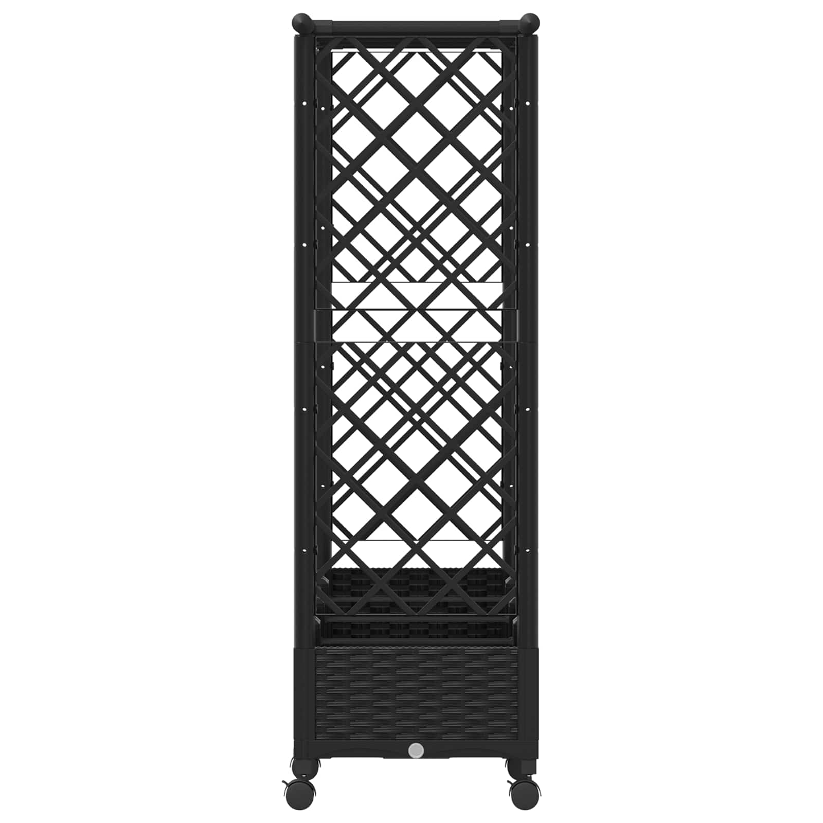 Letto Rialzato con Griglia e Tetto Nero 203 x 40 x 127 cm PP