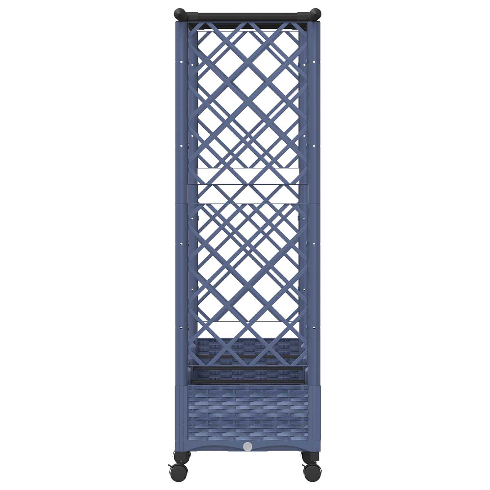 Letto Rialzato con Griglia e Tetto Grigio 203 x 40 x 127 cm PP