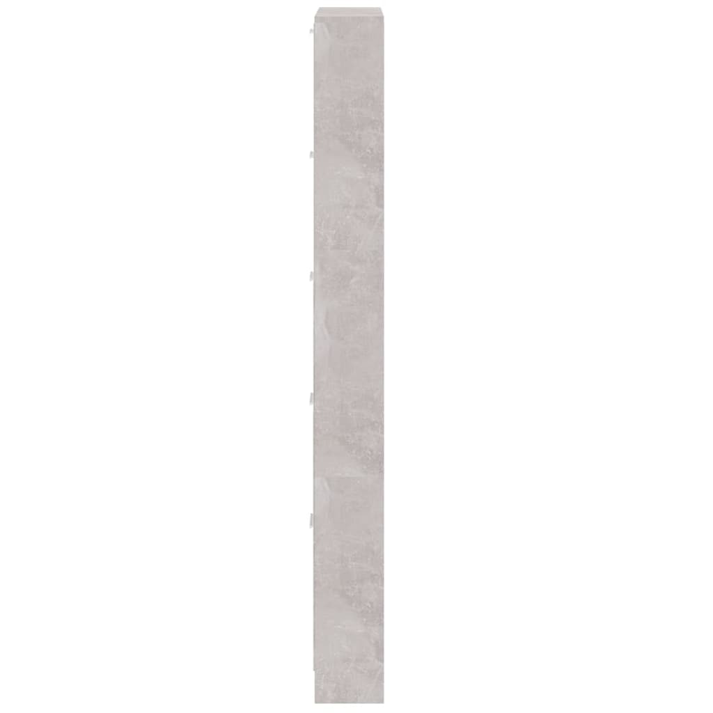 Scarpiera Grigio Cemento 59x17x169 cm in Legno Multistrato