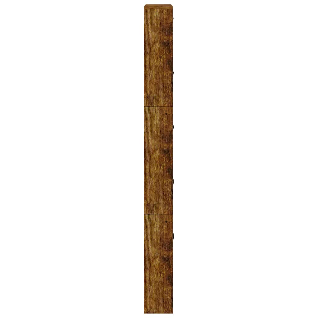Scarpiera Rovere Fumo 59x17x169 cm in Legno Multistrato