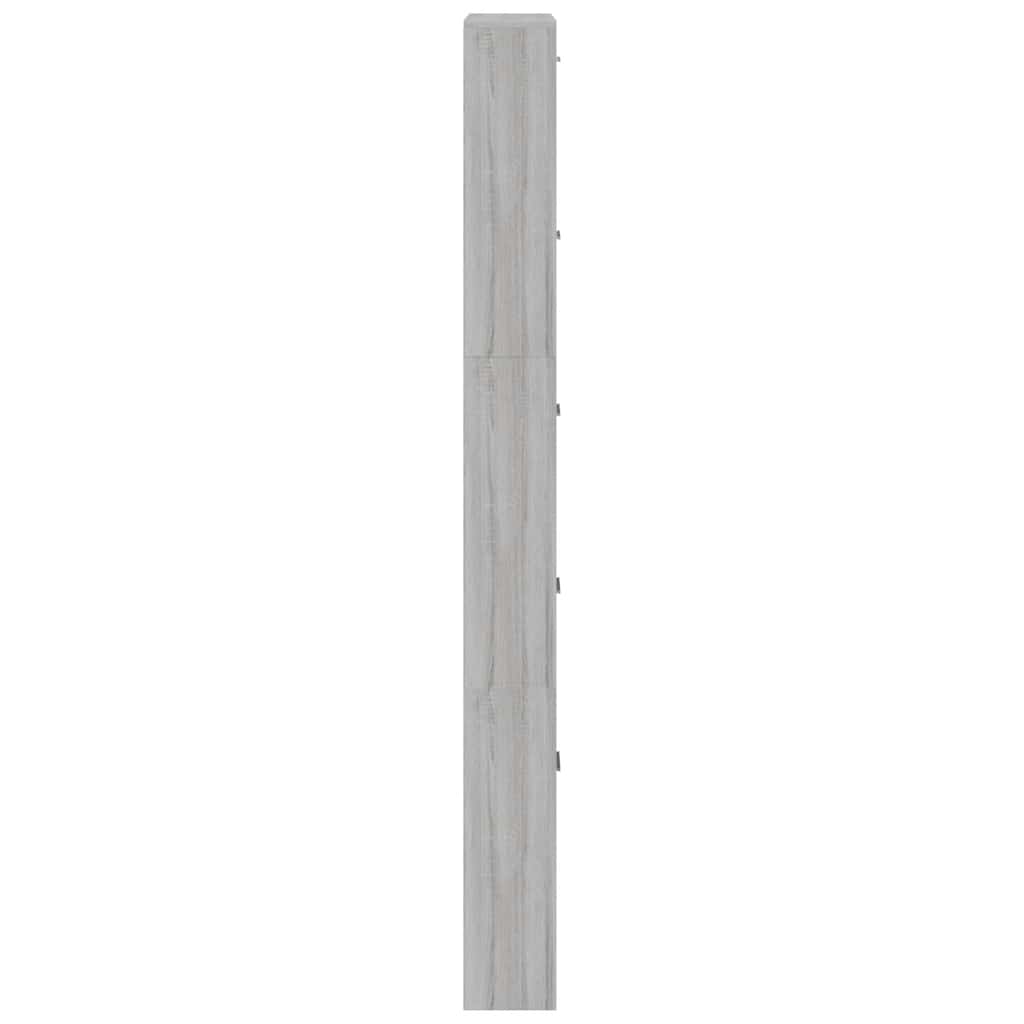 Scarpiera Grigio Sonoma 59x17x169 cm in Legno Multistrato