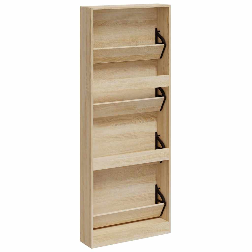 Scarpiera Rovere 59x17x150 cm in Legno Multistrato