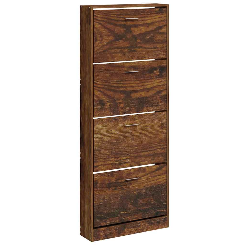 Scarpiera Rovere Fumo 59x17x150 cm in Legno Multistrato