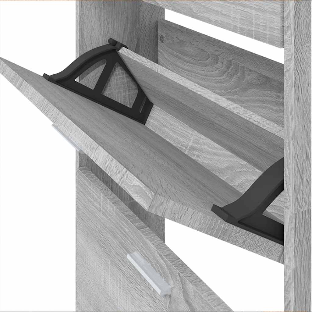 Scarpiera Grigio Sonoma 59x17x150 cm in Legno Multistrato