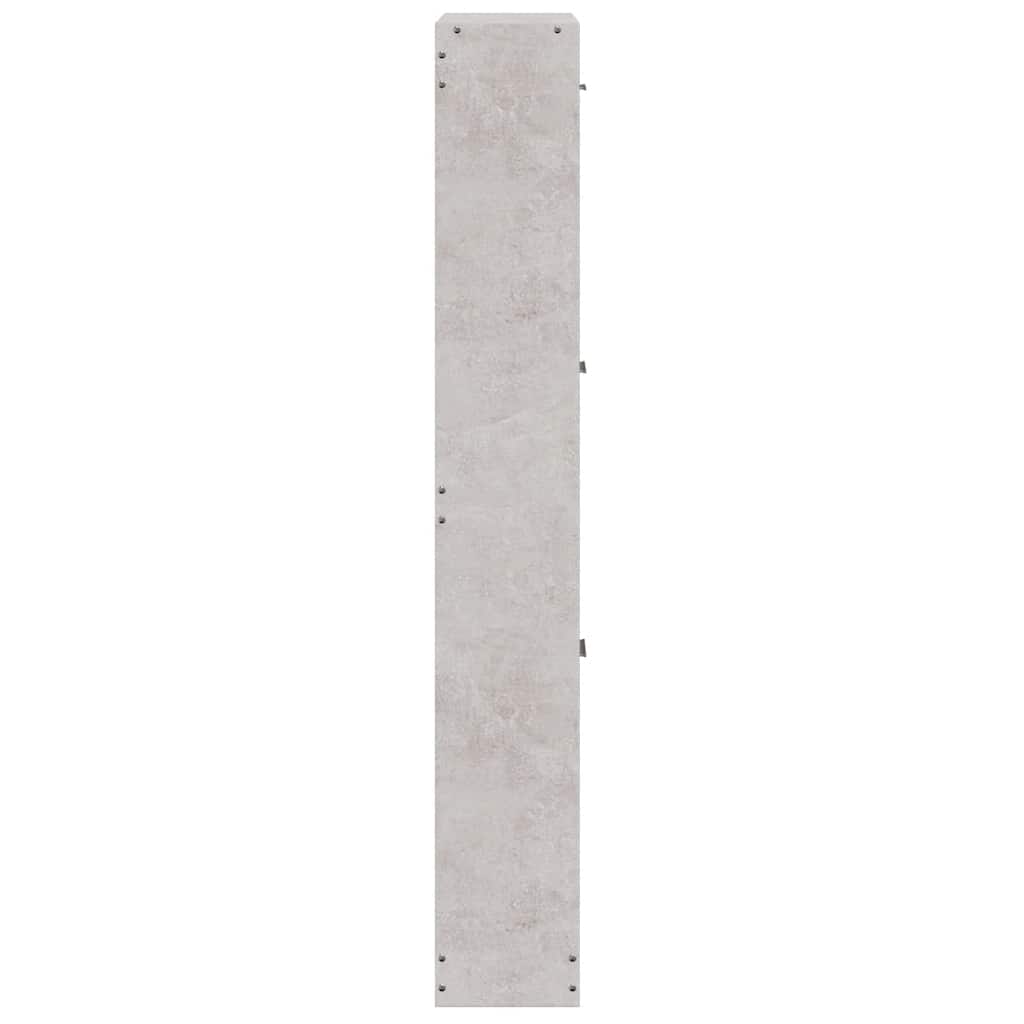 Scarpiera Grigio Cemento 59x17x108 cm in Legno Multistrato