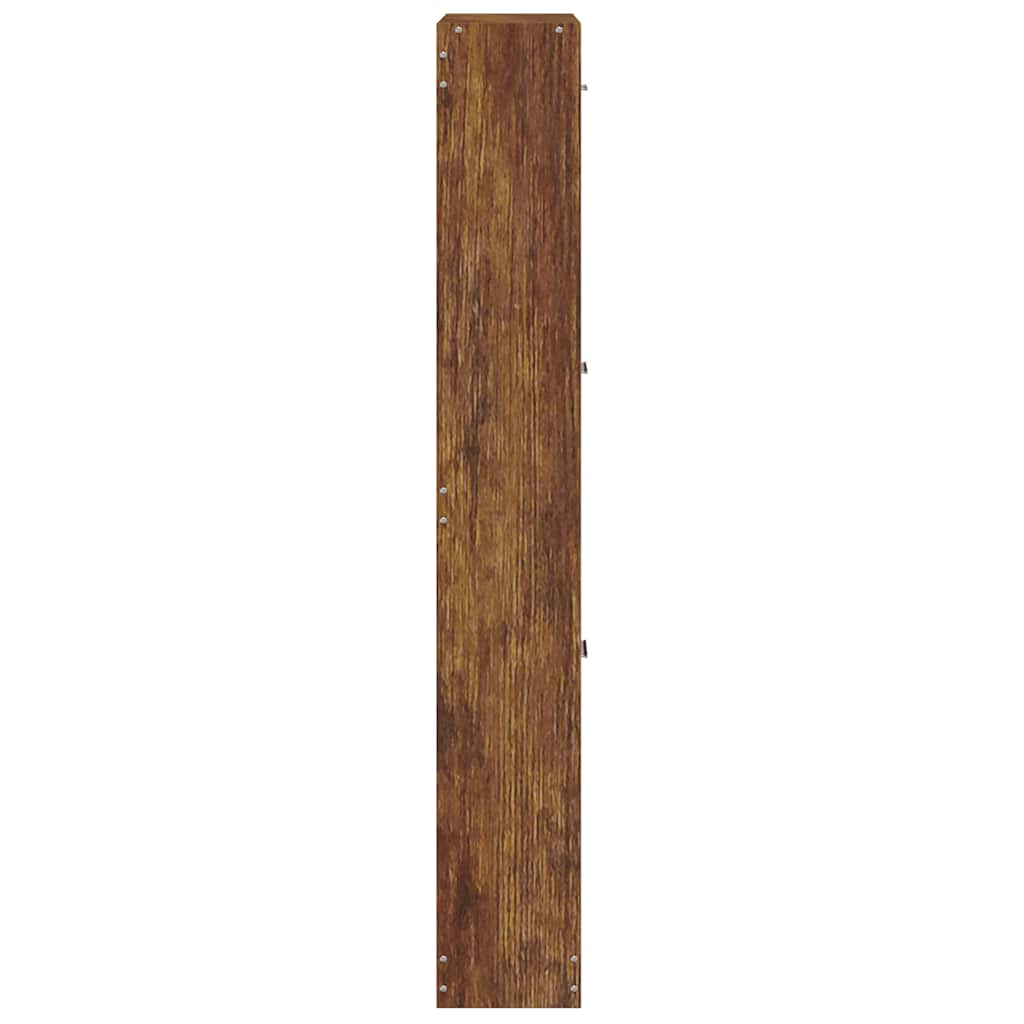 Scarpiera Rovere Fumo 59x17x108 cm in Legno Multistrato
