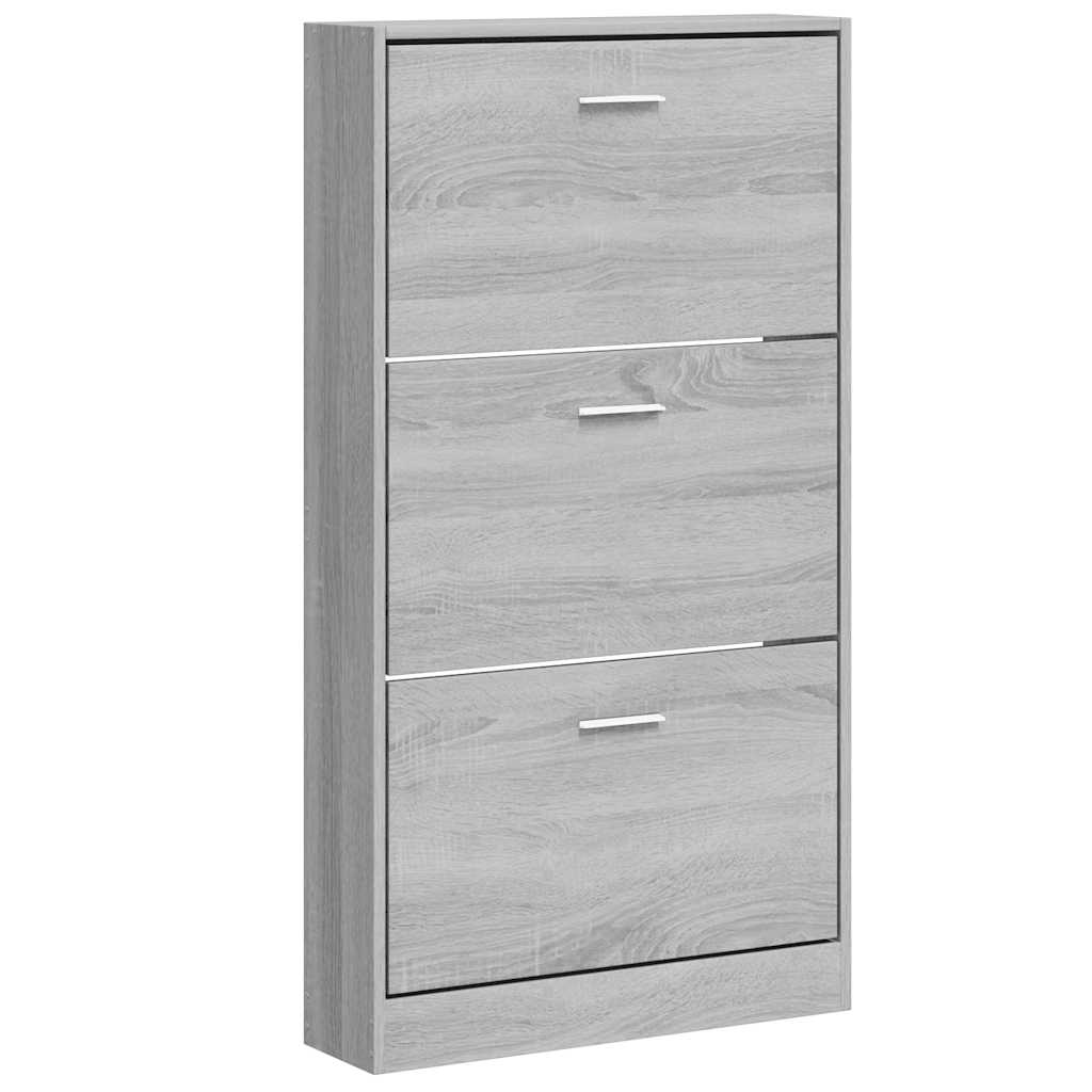 Scarpiera Grigio Sonoma 59x17x108 cm in Legno Multistrato
