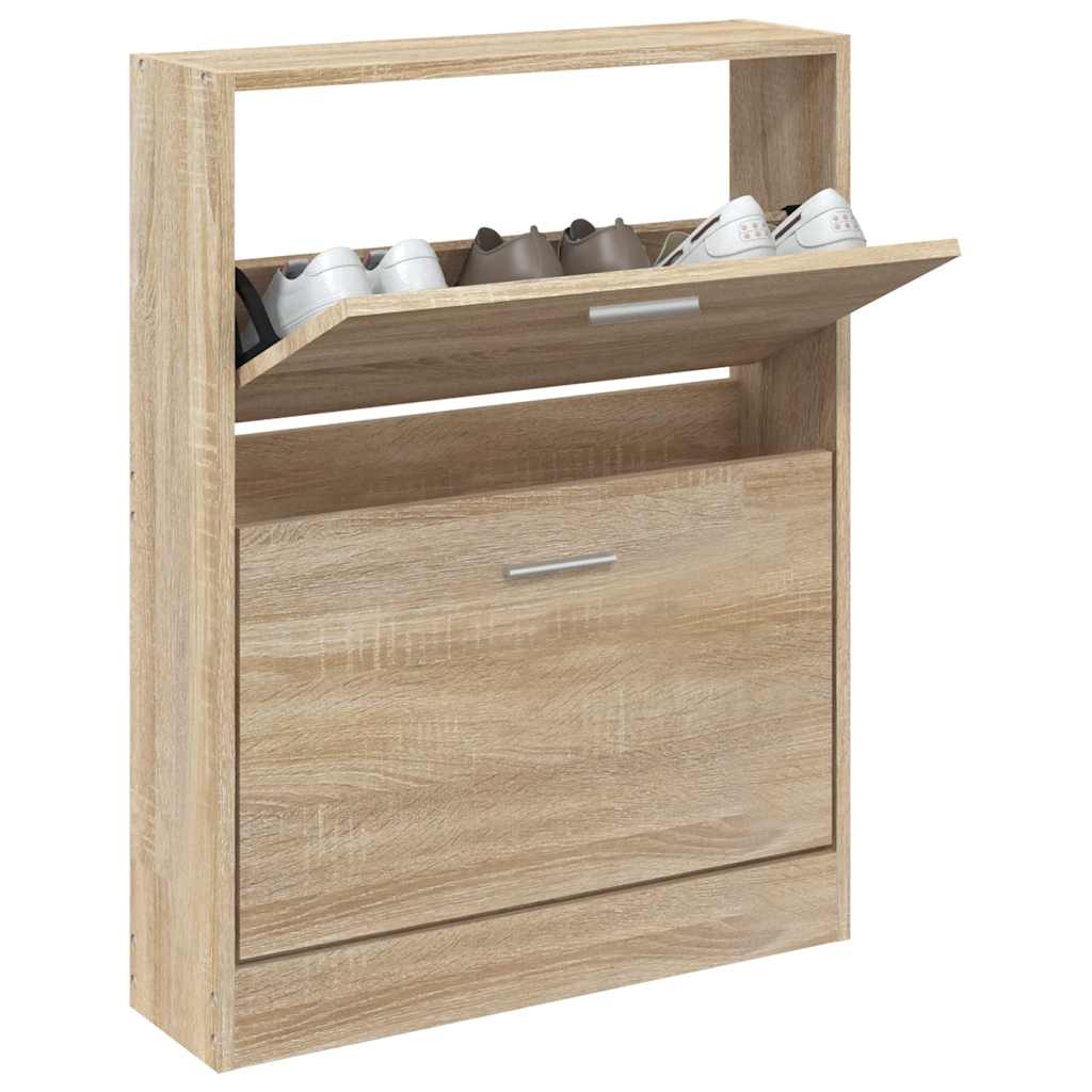 Scarpiera Rovere 59x17x81 cm Legno ingegnerizzato