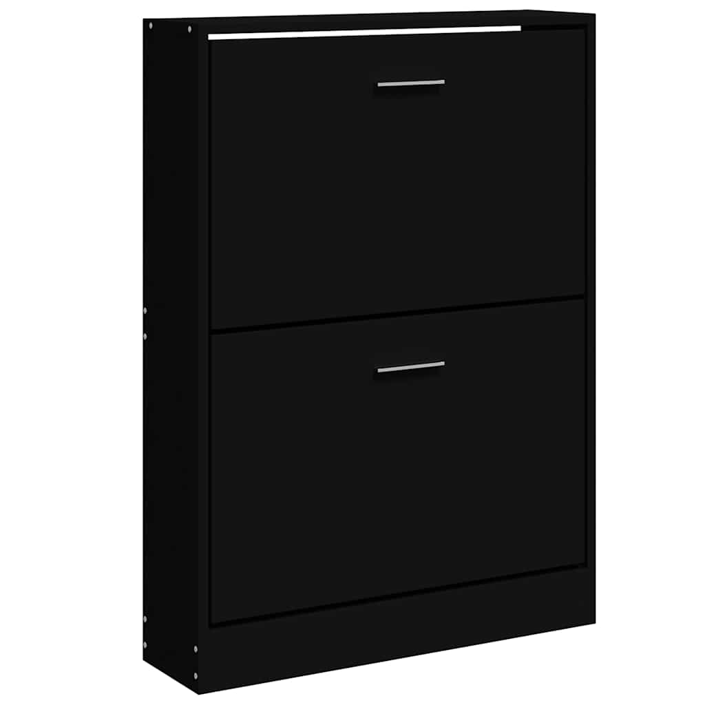 Scarpiera Nero 59x17x81 cm in Legno Multistrato