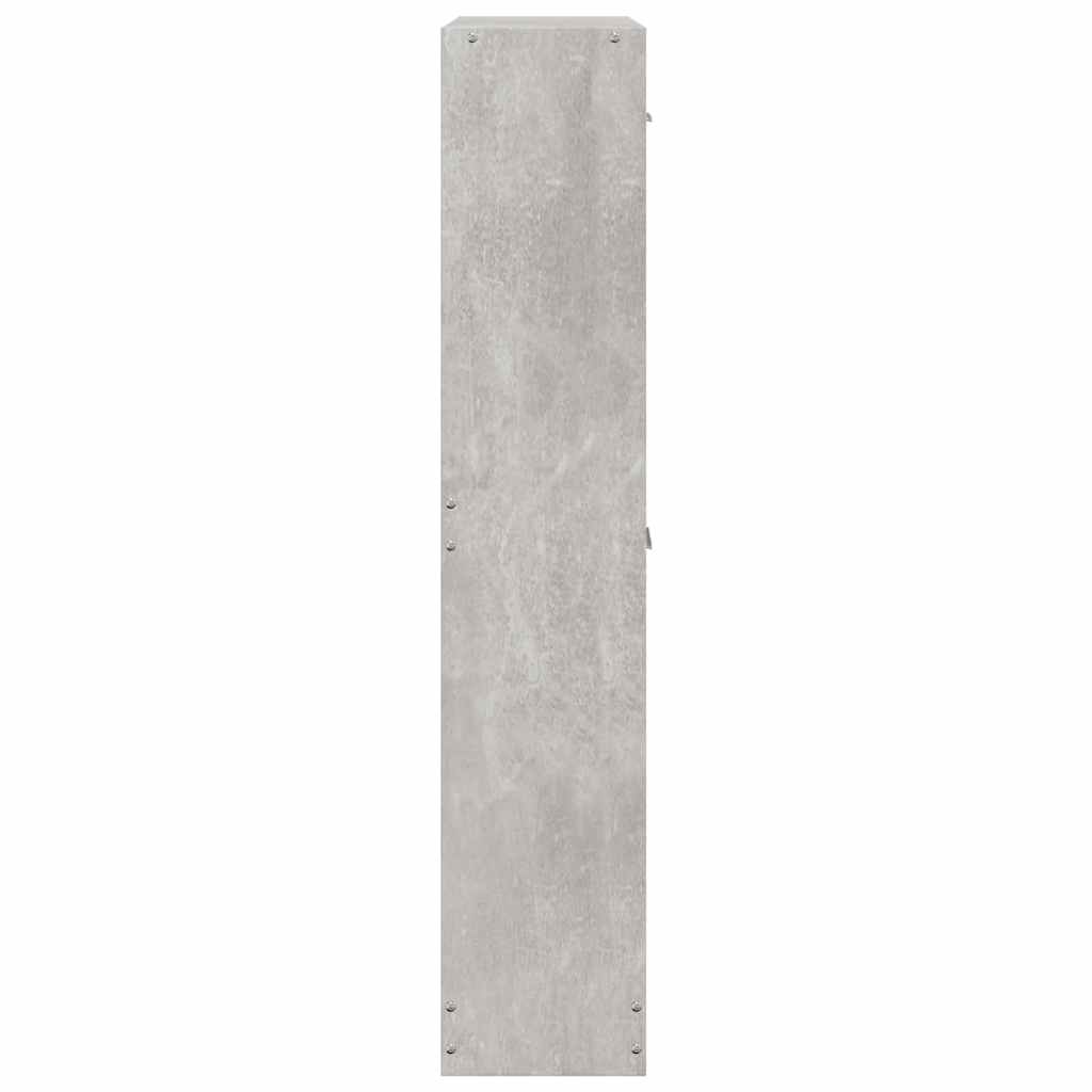 Scarpiera Grigio Cemento 59x17x81 cm in Legno Multistrato