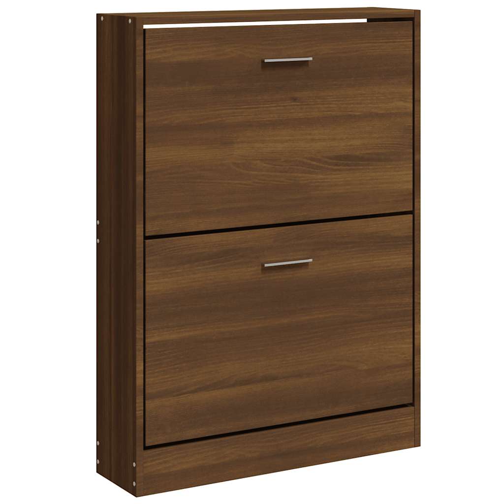 Scarpiera Rovere Marrone 59x17x81 cm in Legno Multistrato