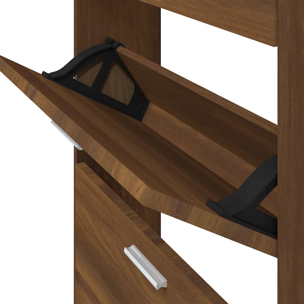 Scarpiera Rovere Marrone 59x17x81 cm in Legno Multistrato