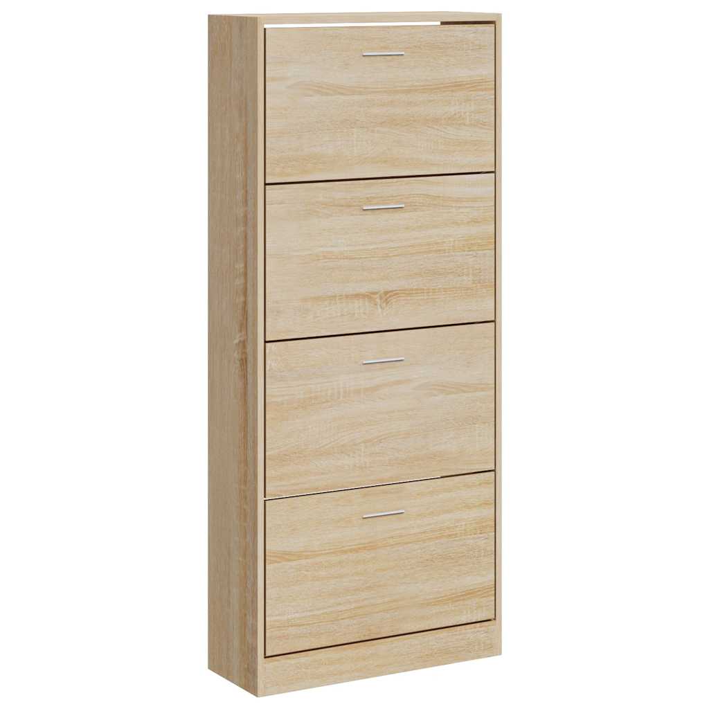 Scarpiera Rovere Sonoma 63x24x147 cm in Legno Multistrato