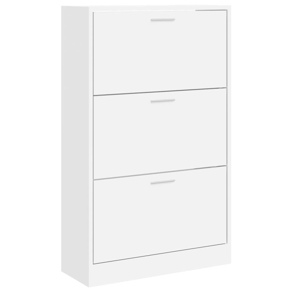 Scarpiera Bianca 63x24x103 cm in Legno Multistrato