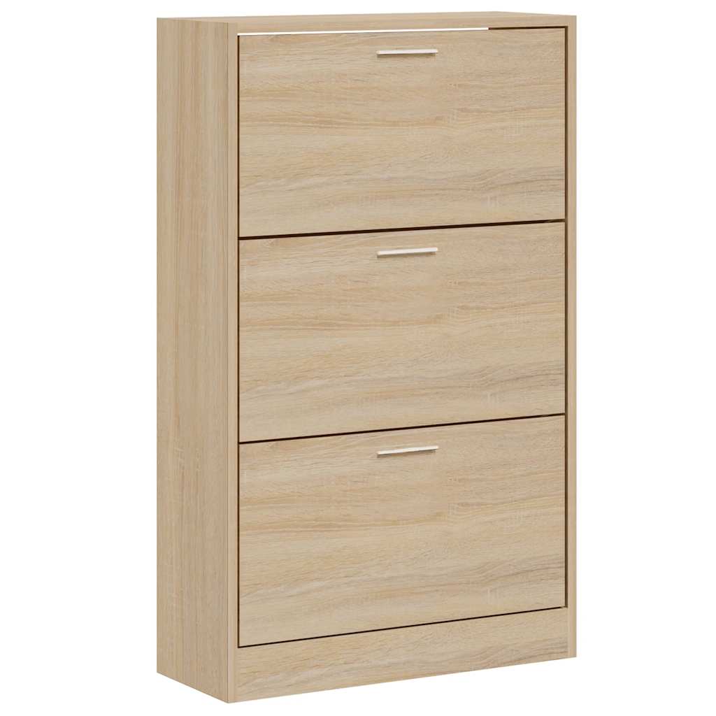 Scarpiera Rovere Sonoma 63x24x103 cm in Legno Multistrato