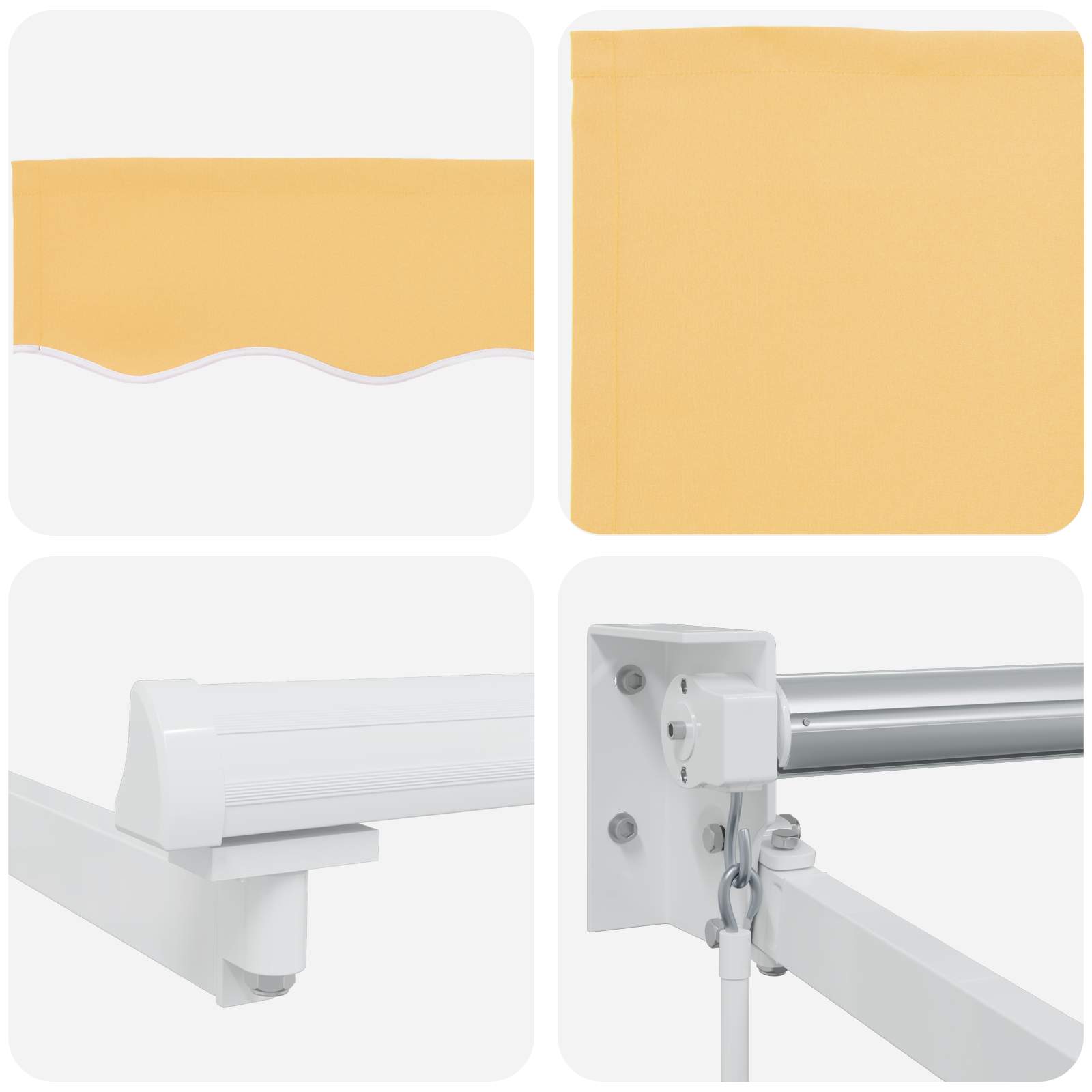 Tenda retrattile Sabbia 2,5 x 2 m 100% Poliestere e Alluminio